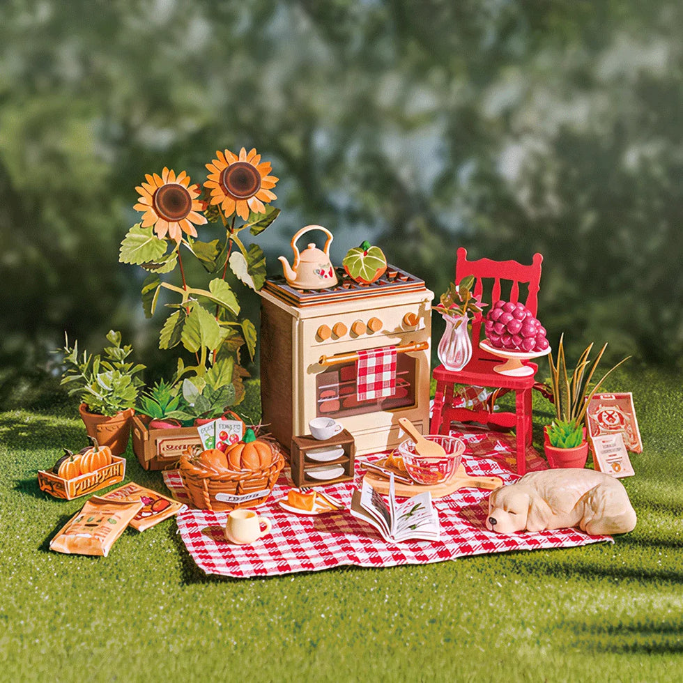 Rolife Sunlit Farmhouse Kitchen DIY Miniature Kit