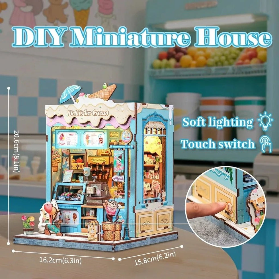 CuteBee Bella's Ice Cream miniature house DIY kit