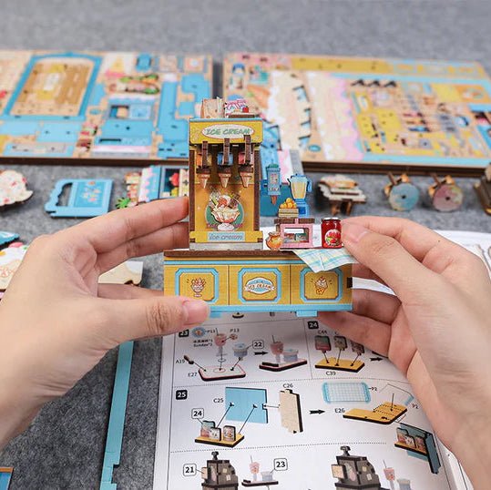 CuteBee Bella's Ice Cream Miniature House DIY Kit - Little Worlds