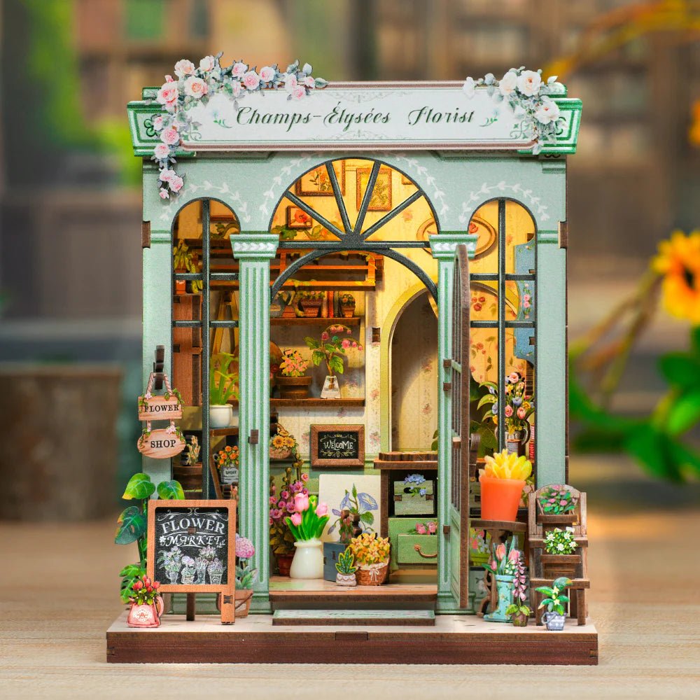 CuteBee Champs - Elysees Florist Miniature House DIY Kit - Little Worlds