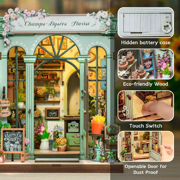 CuteBee Champs-Elysees Florist miniature house DIY kit