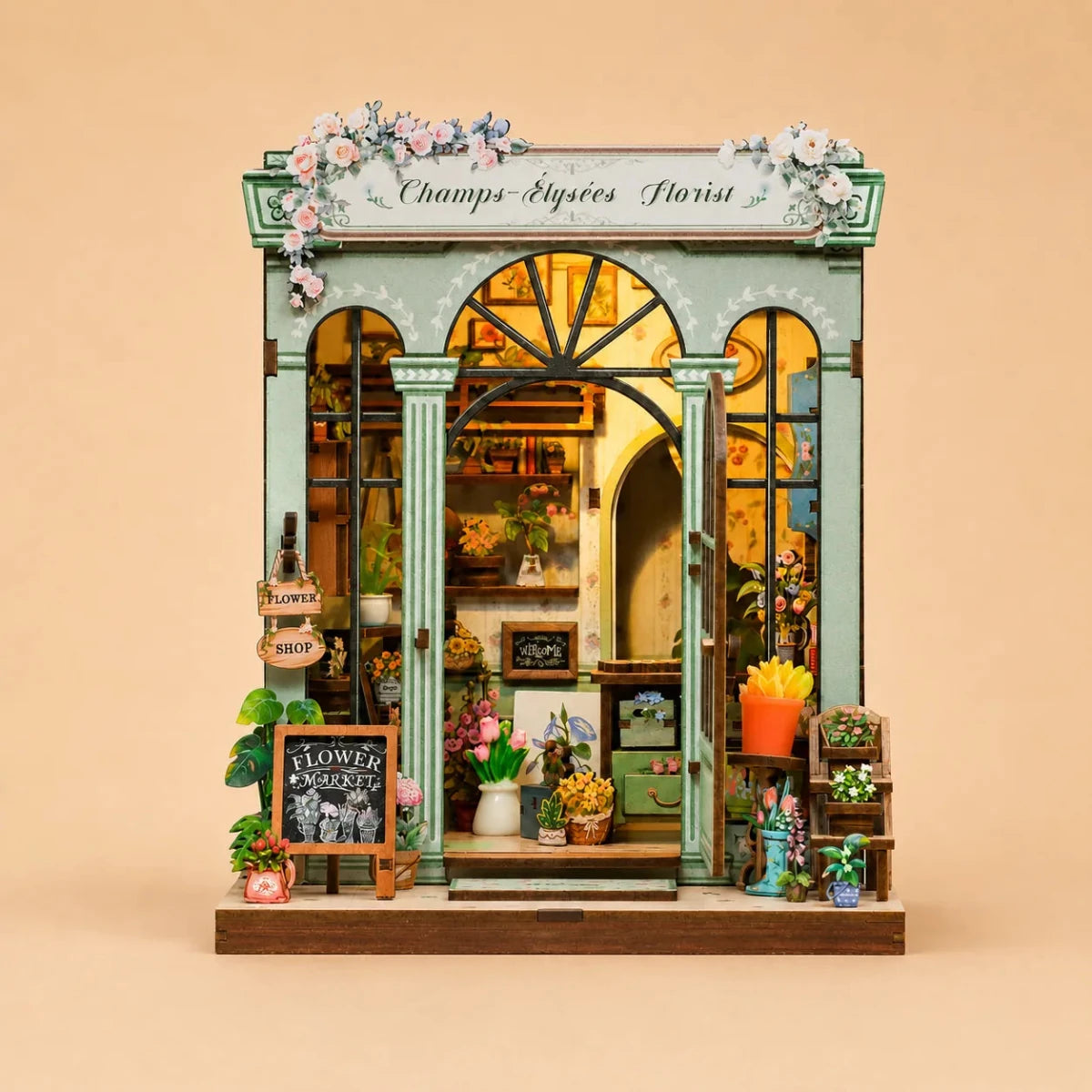 CuteBee Champs - Elysees Florist Miniature House DIY Kit - Little Worlds