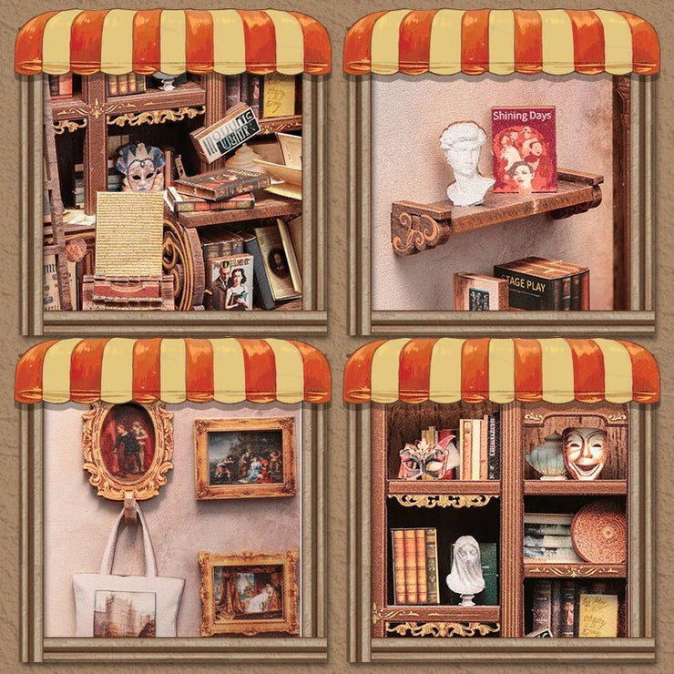 CuteBee Drama Bookstore miniature house DIY kit