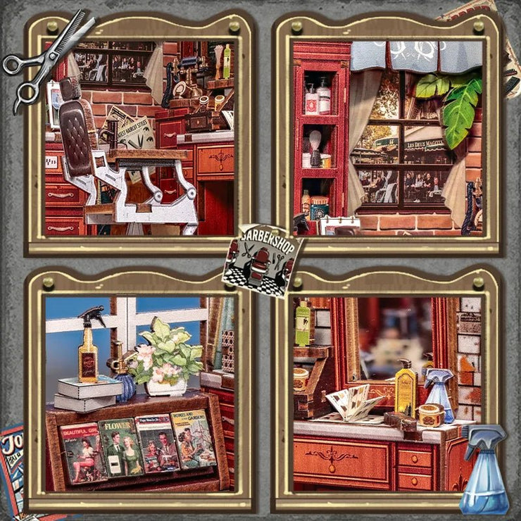 CuteBee John's Hair Salon miniature house DIY kit