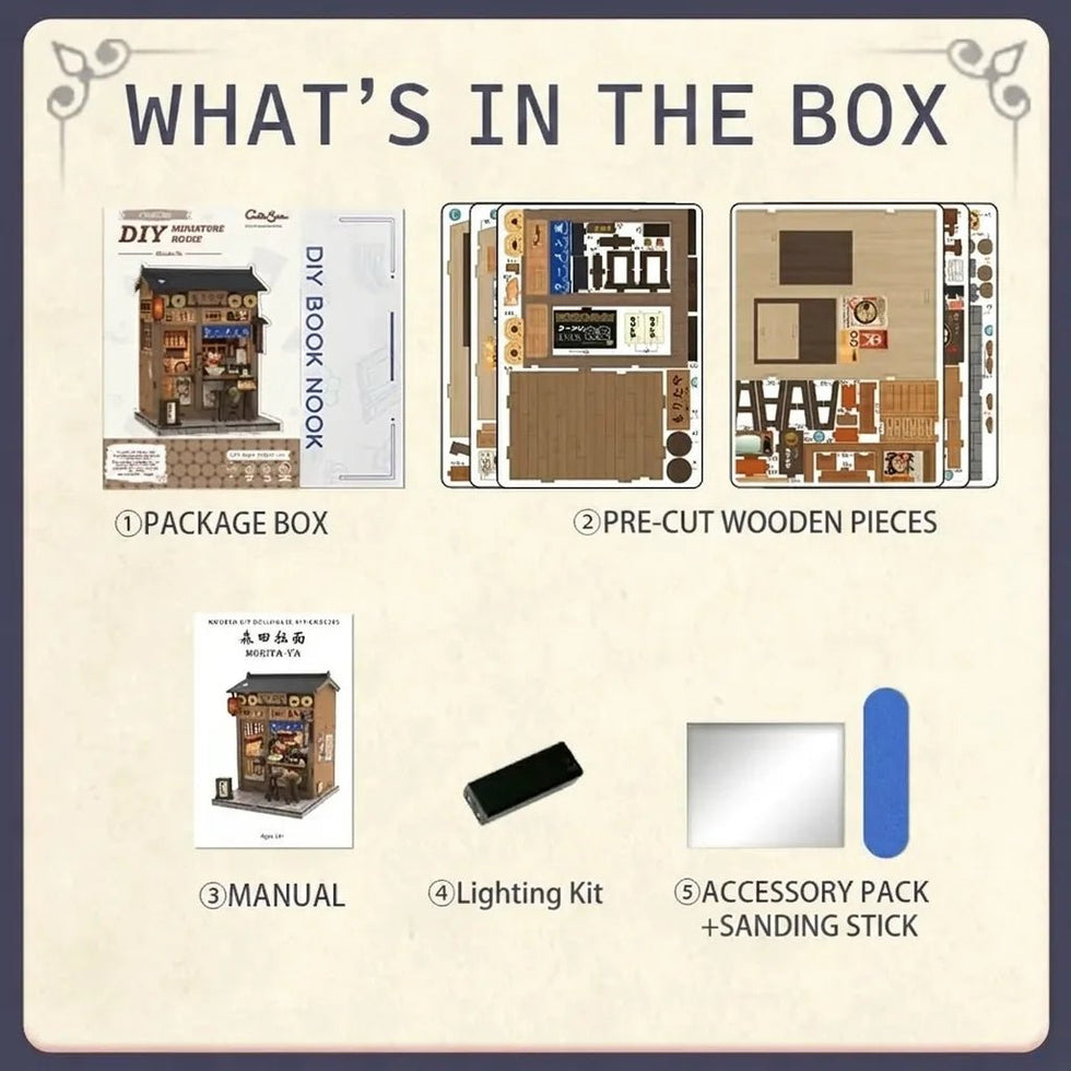 CuteBee Morita-Ya Noodle Shop miniature house DIY kit