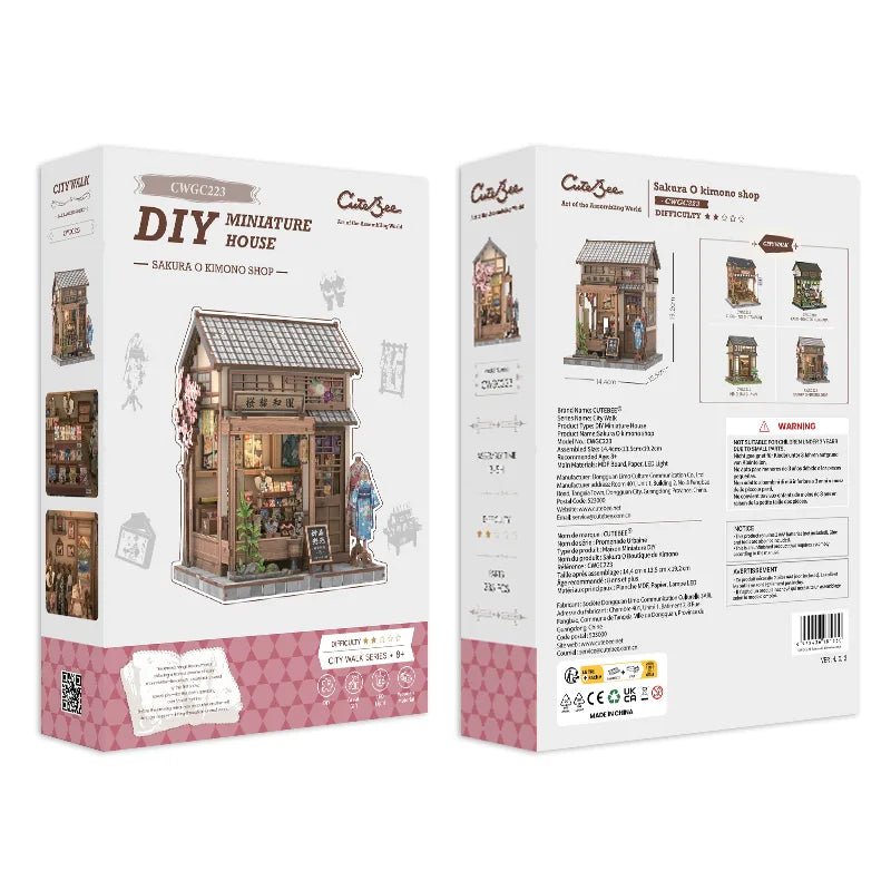 CuteBee Sakura O Kimono Miniature House DIY Kit - Little Worlds