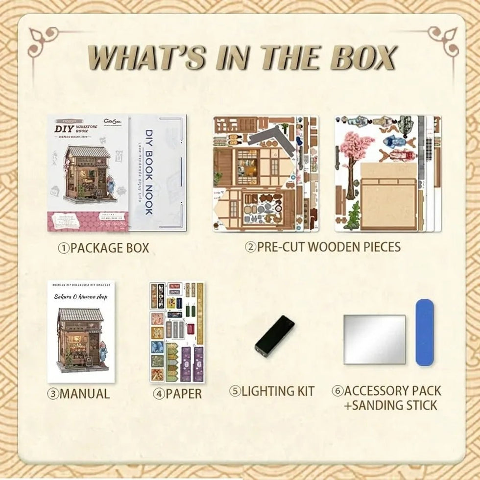 CuteBee Sakura O Kimono miniature house DIY kit