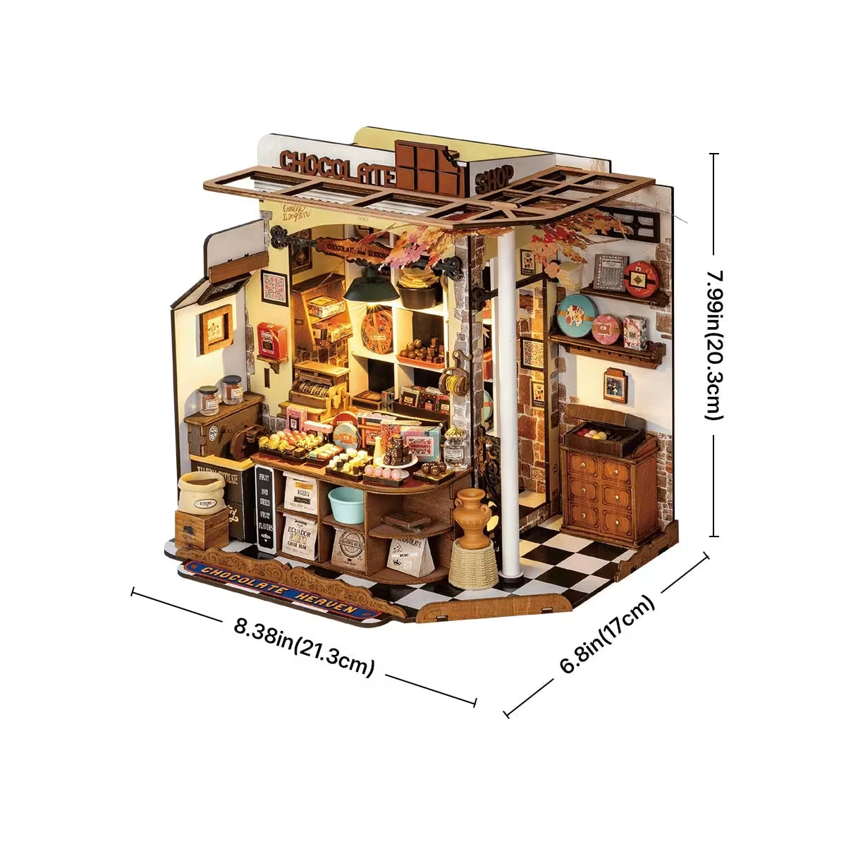 Rolife Henry's Chocolate Shop DIY Miniature Kit - Little Worlds