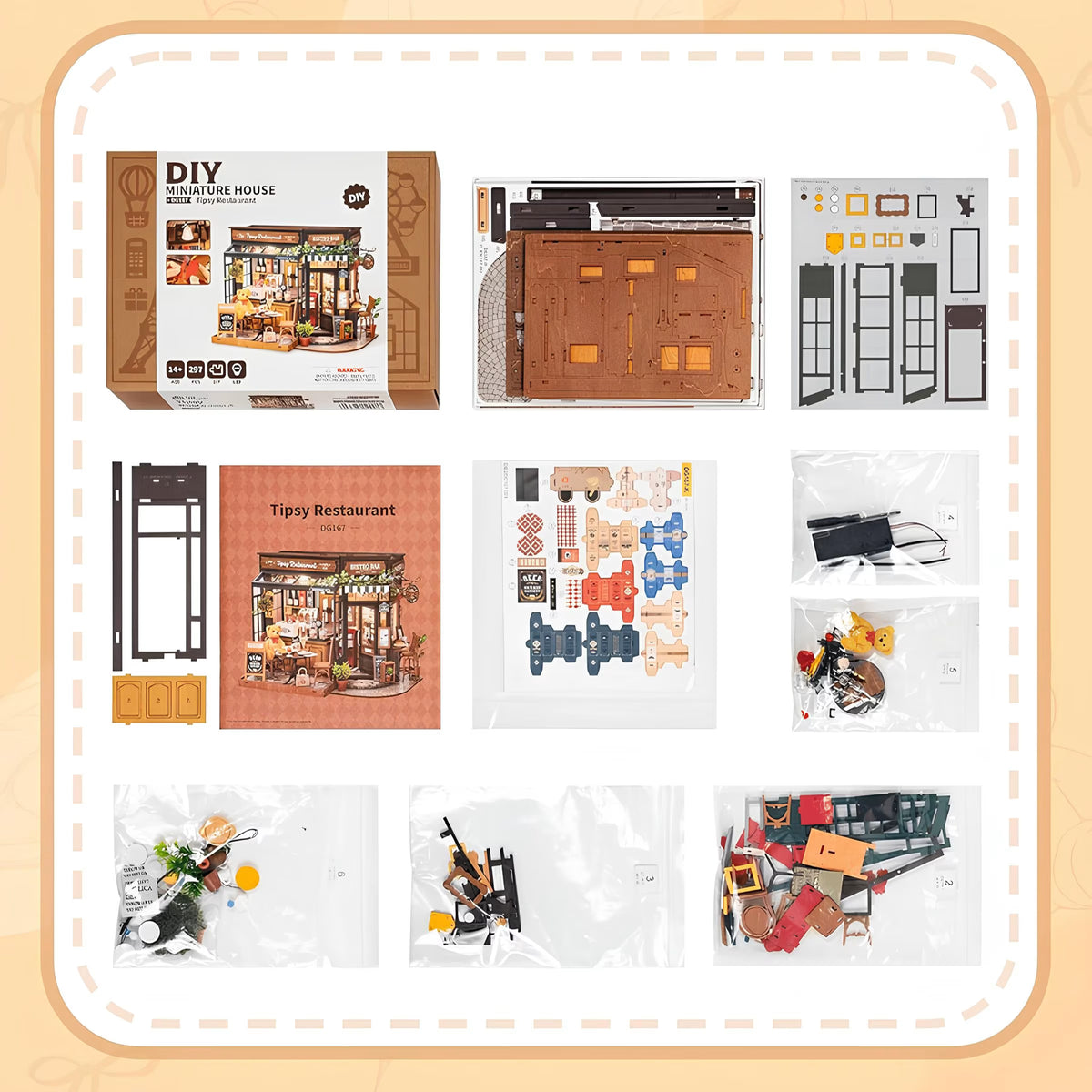 Rolife Tipsy Restaurant DIY miniature kit