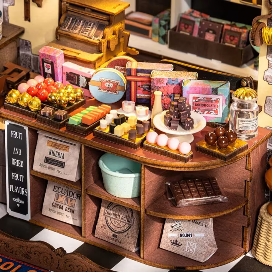 Rolife Henry's Chocolate Shop DIY Miniature Kit - Little Worlds