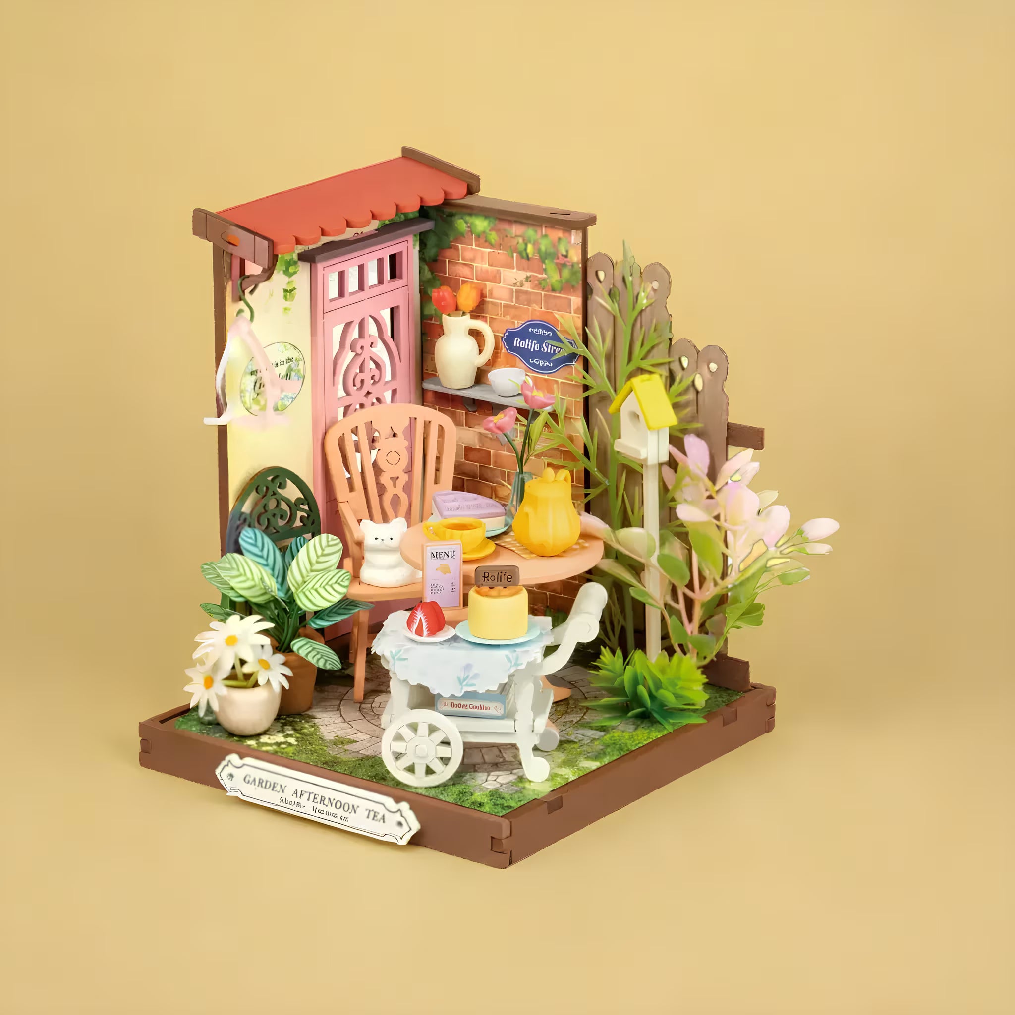 Rolife Garden Afternoon Tea DIY Miniature Kit - Little Worlds