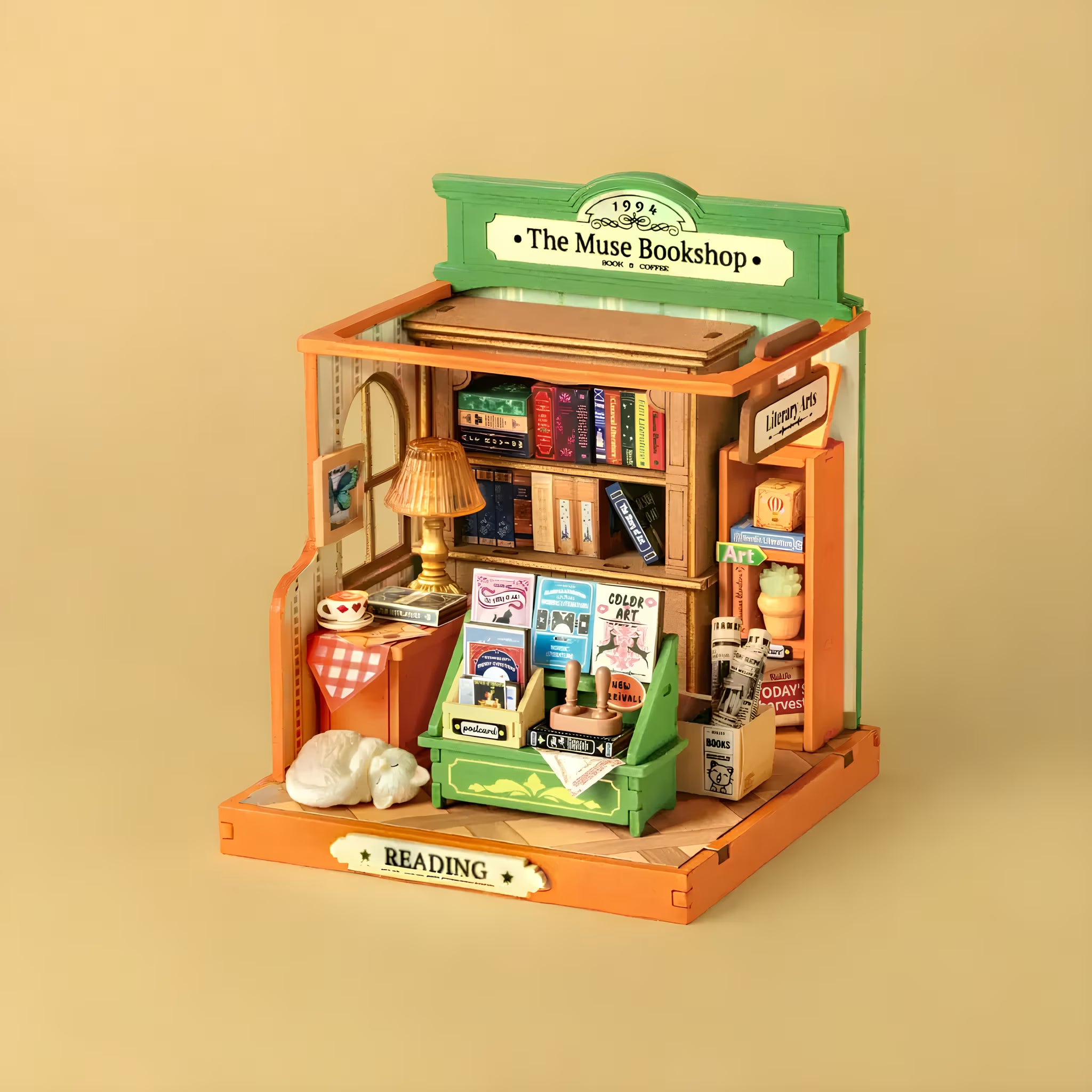 Rolife The Muse Bookshop DIY Miniature Kit - Little Worlds