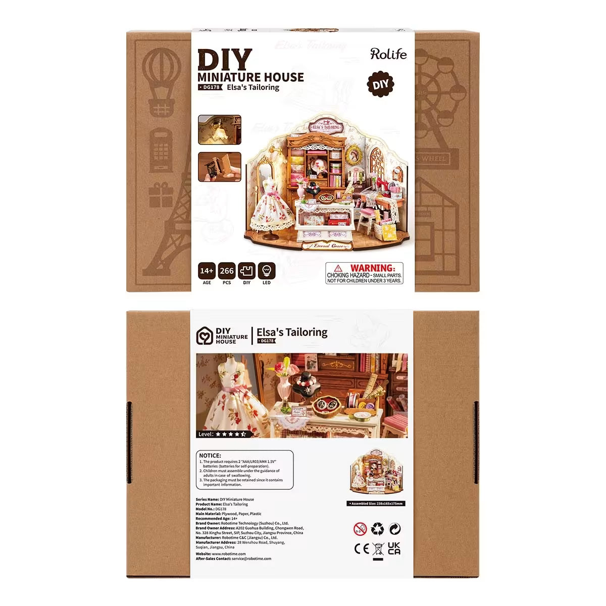 Rolife Elsa's Tailoring DIY Miniature Kit - Little Worlds