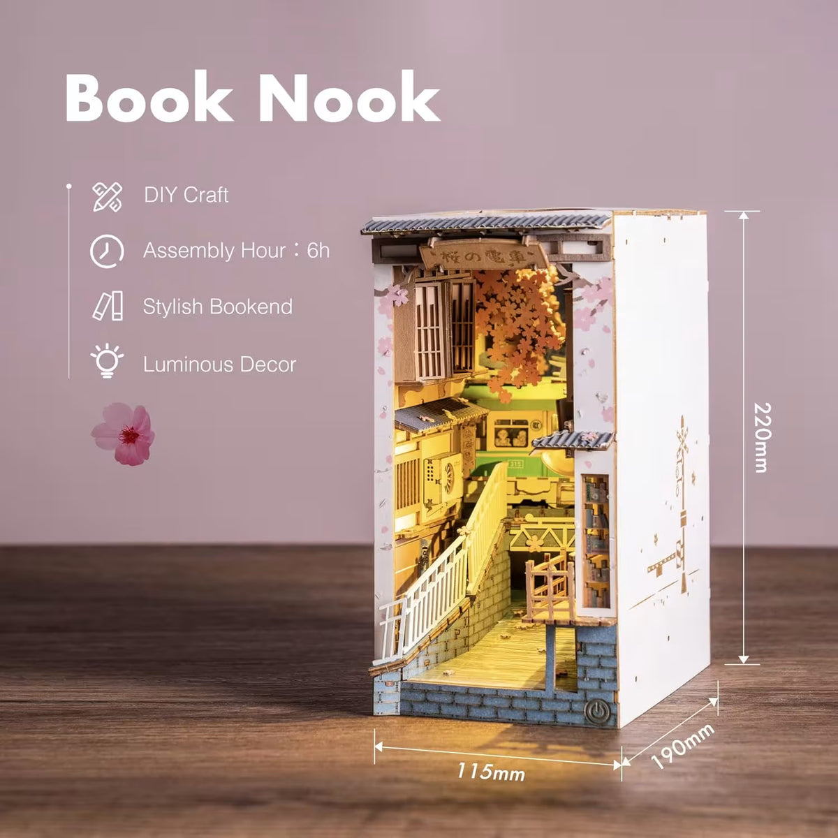 Rolife Sakura Densya DIY book nook kit