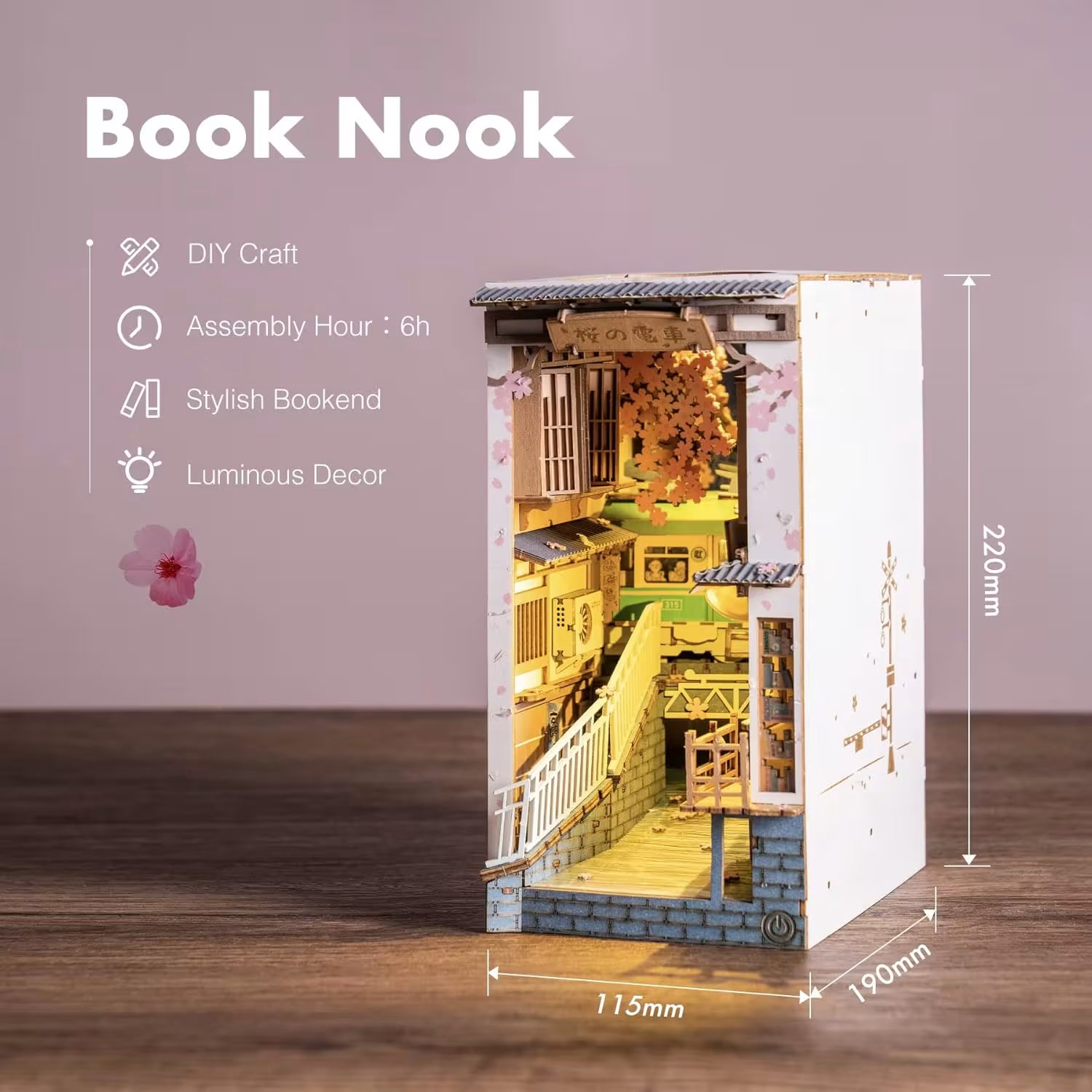 Rolife Sakura Densya DIY Book Nook Kit - Little Worlds
