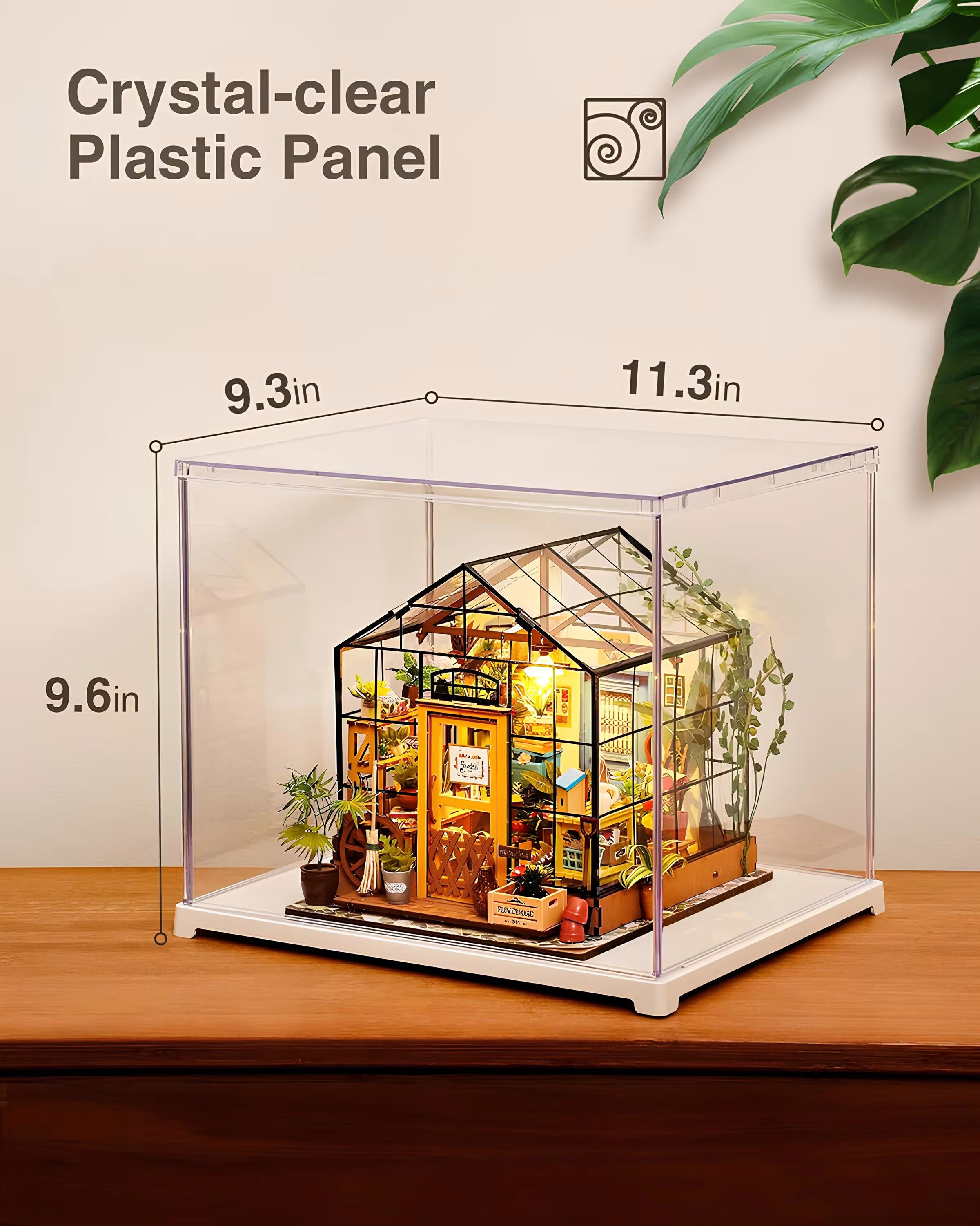 Rolife Acrylic Display Box Dust Cover for Large Miniatures - Little Worlds