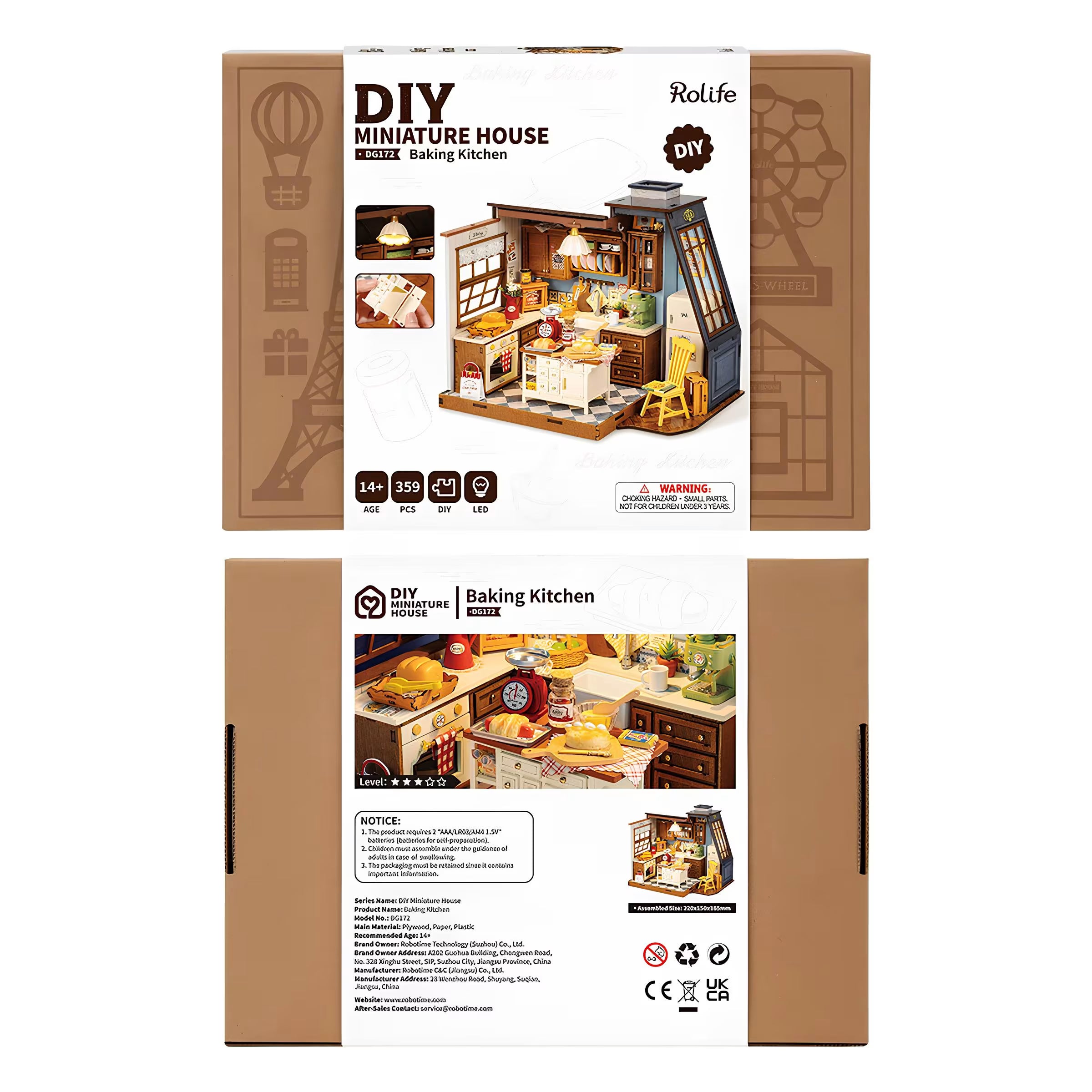 Rolife Baking Kitchen DIY Miniature Kit - Little Worlds