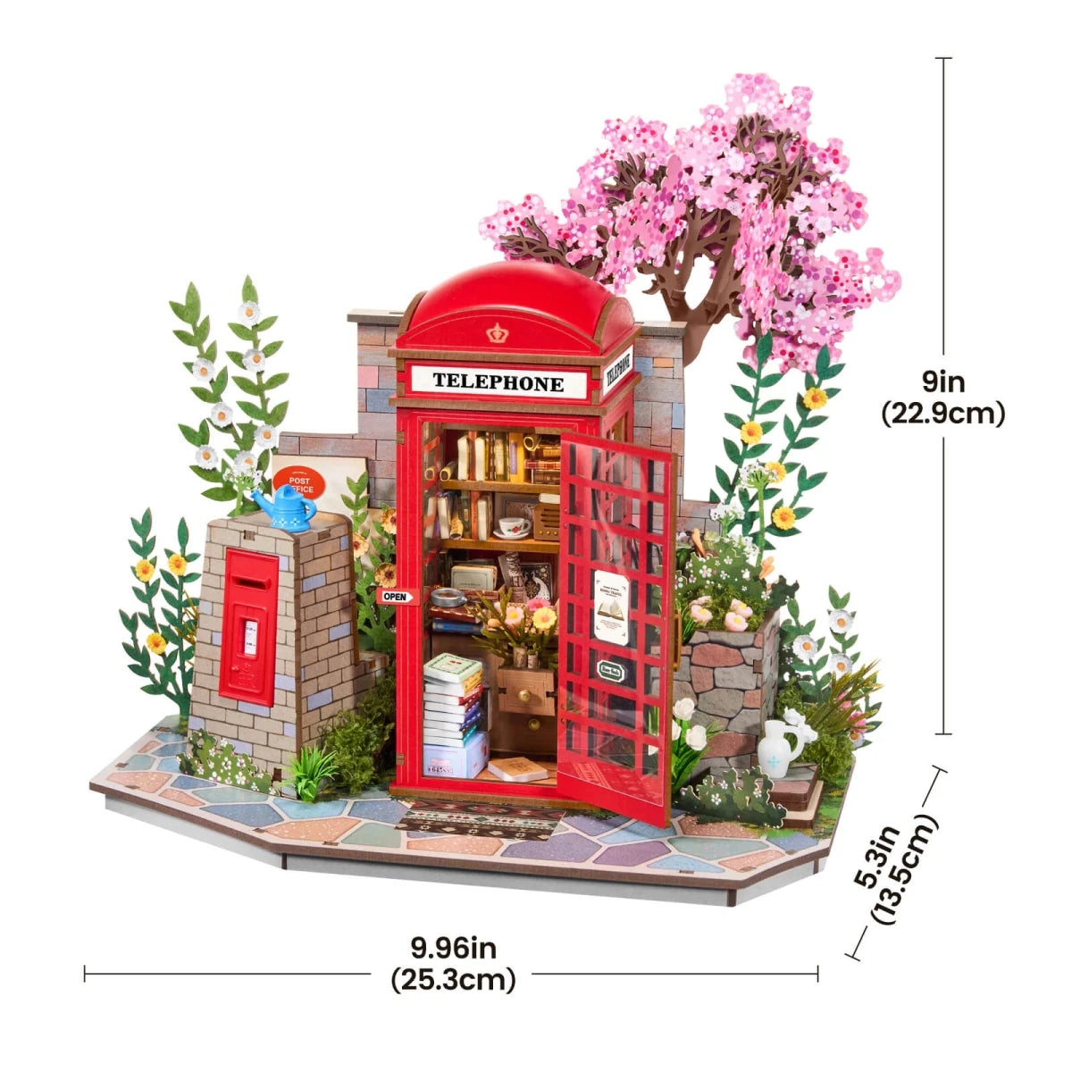Rolife Blossom Book Booth DIY Miniature Model Kit - Little Worlds