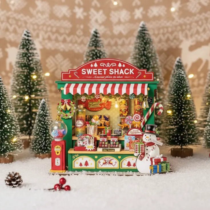 Rolife Christmas Sweet Shack DIY Miniature Dollhouse Kit - Little Worlds