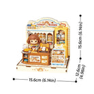 Rolife Cookii Bunny's Cookie Shop DIY Miniature Kit with Figurine - Little Worlds