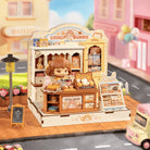 Rolife Cookii Bunny's Cookie Shop DIY Miniature Kit with Figurine - Little Worlds