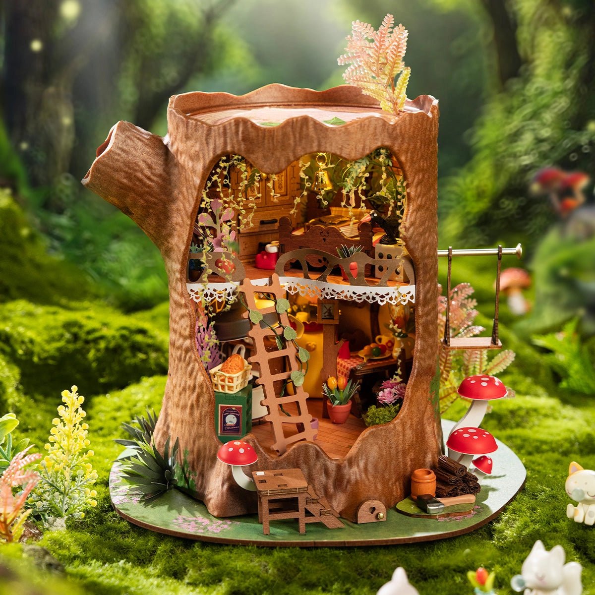 Fiery Tale Tree Rolife Fairy Tale Tree House DIY Miniature Kit – Little Worlds