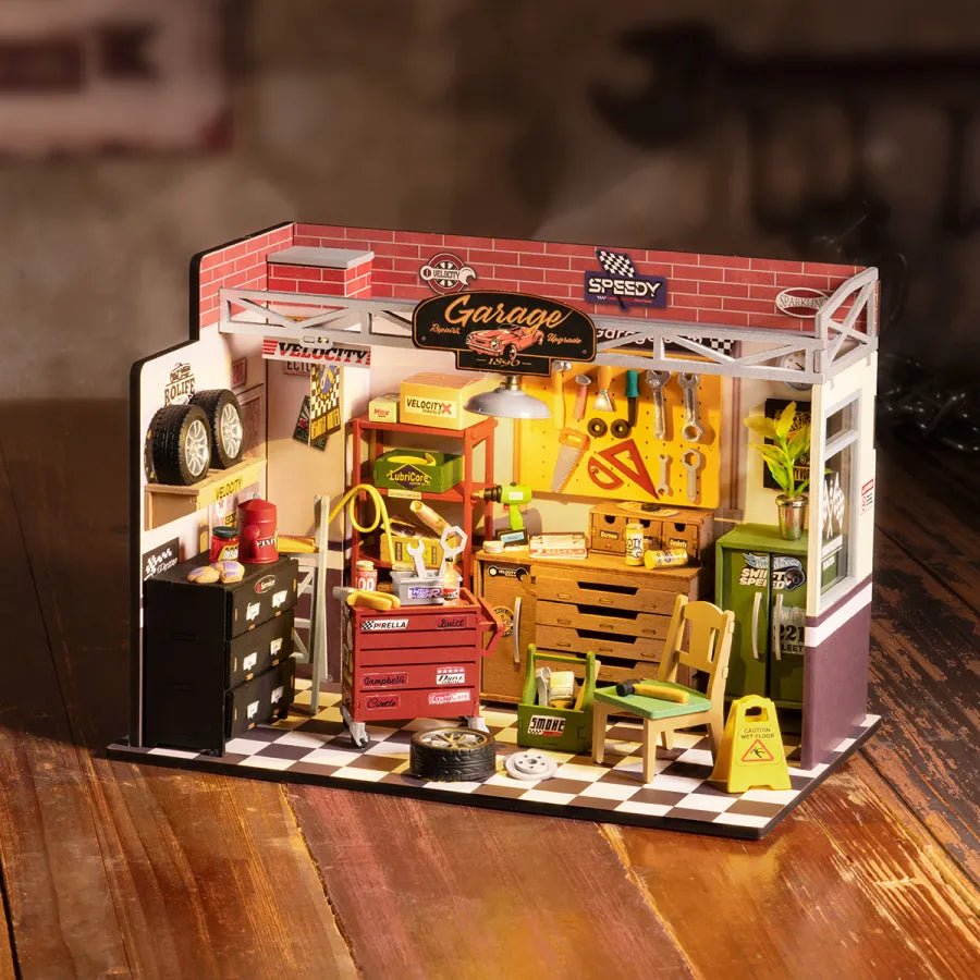 Rolife Garage Workshop DIY Miniature Kit - Little Worlds