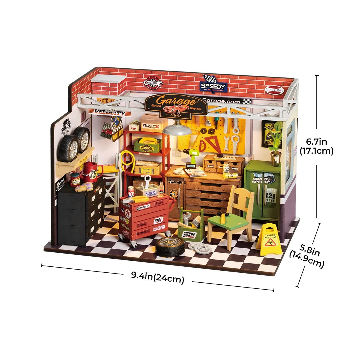 Rolife Garage Workshop DIY Miniature Kit - Little Worlds