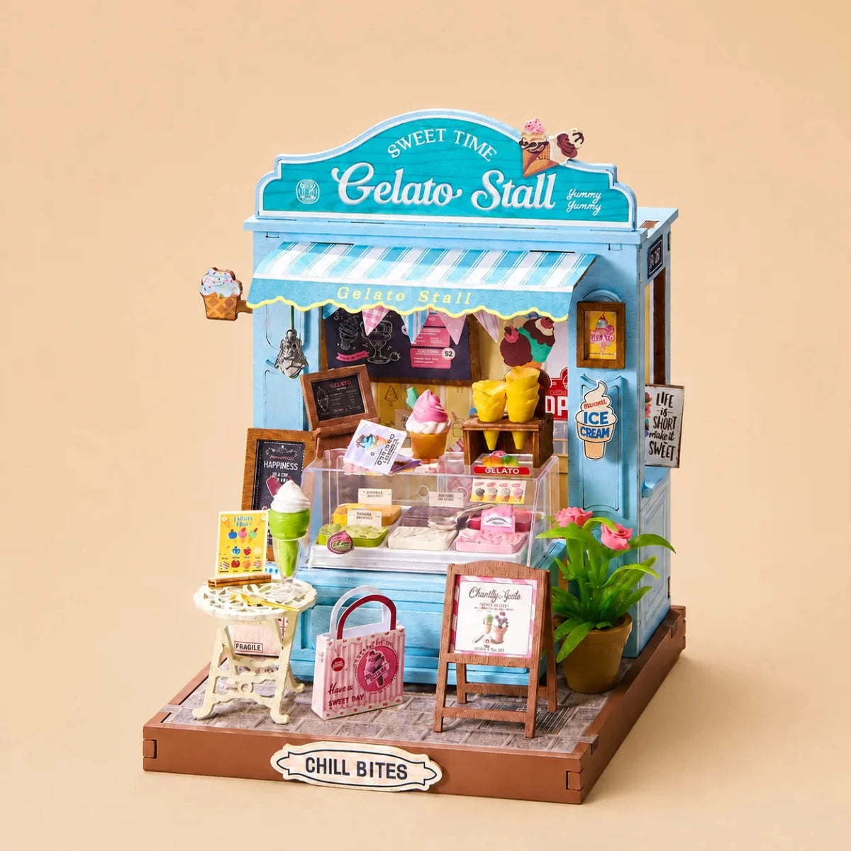Rolife Gelato Stall DIY Miniature Kit - Little Worlds