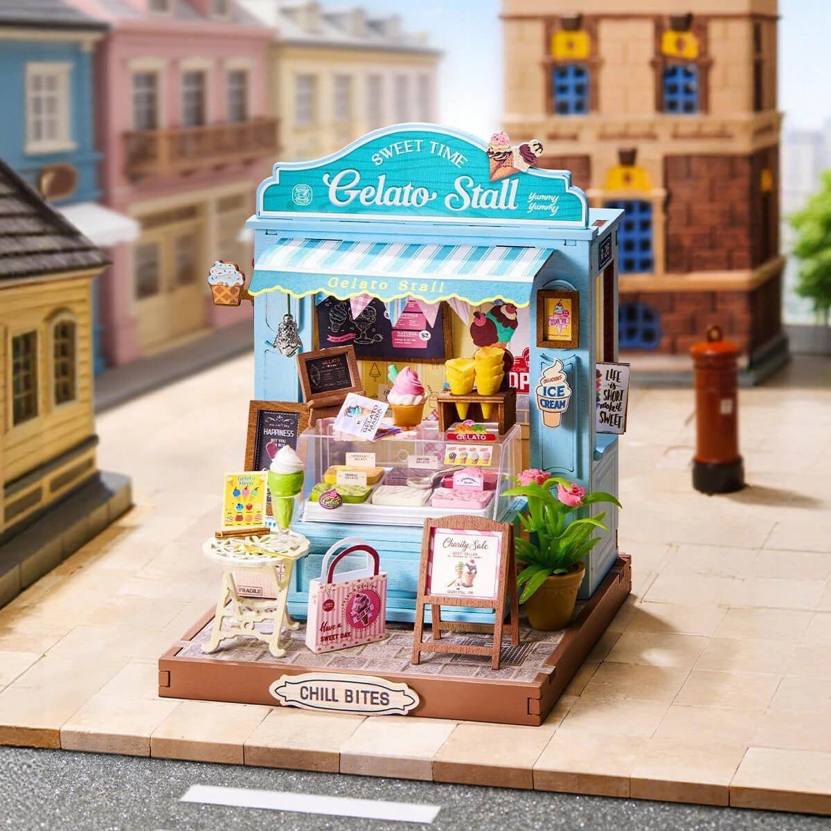 Rolife Gelato Stall DIY Miniature Kit - Little Worlds