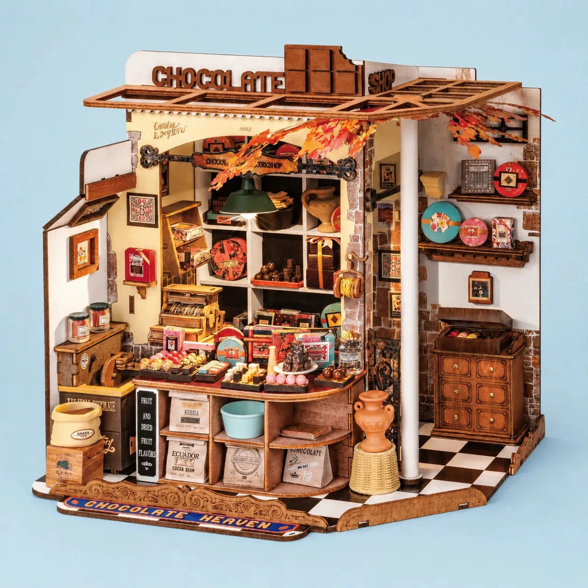 Rolife Henry's Chocolate Shop DIY Miniature Kit - Little Worlds