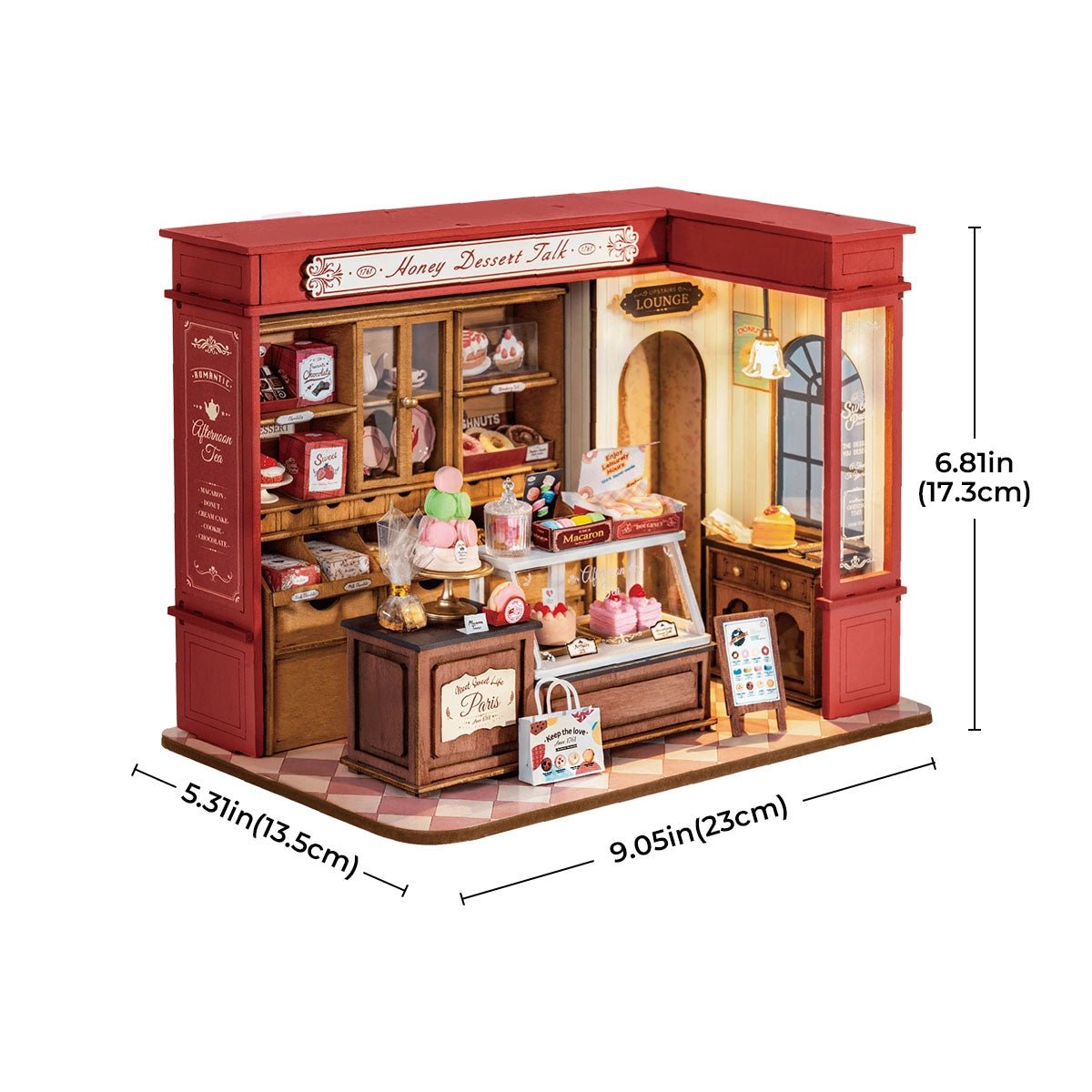 Rolife Honey Dessert Talk Patisserie DIY Miniature Kit - Little Worlds