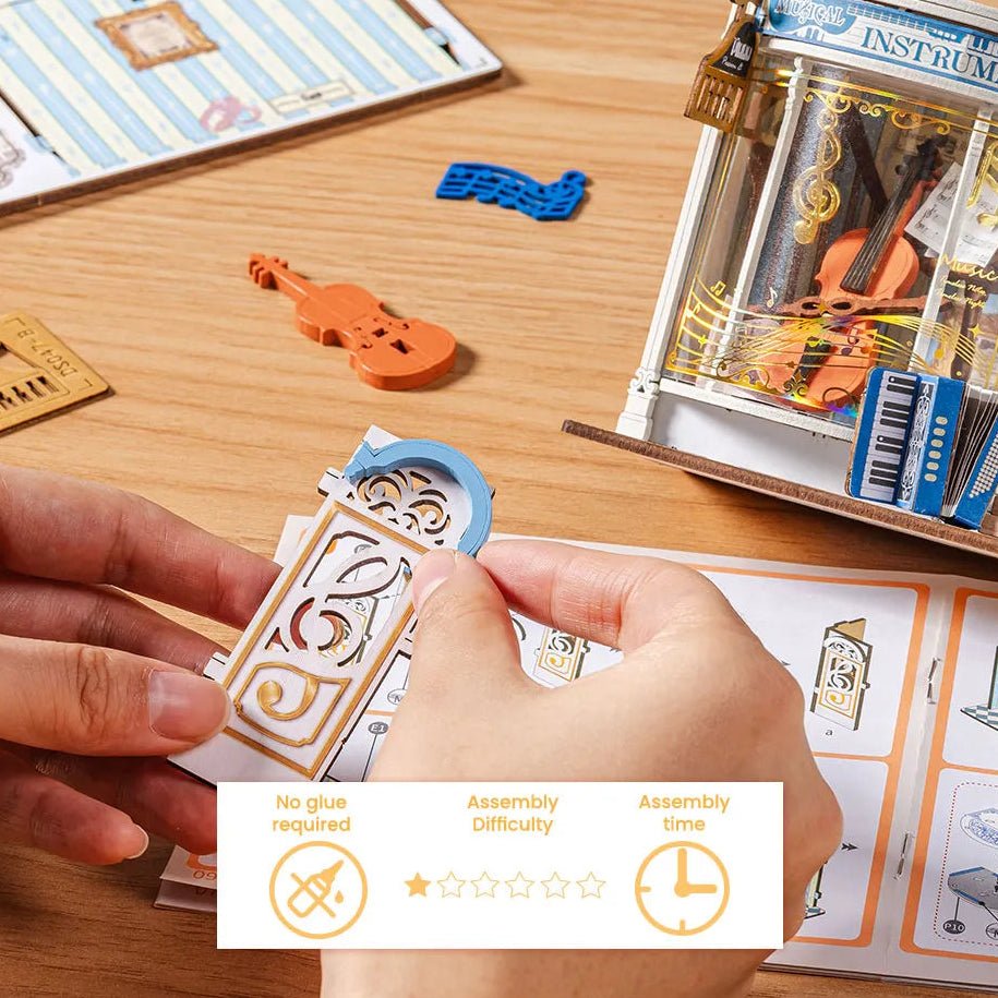 Rolife Melody Instrument Shop DIY Miniature Kit - Little Worlds