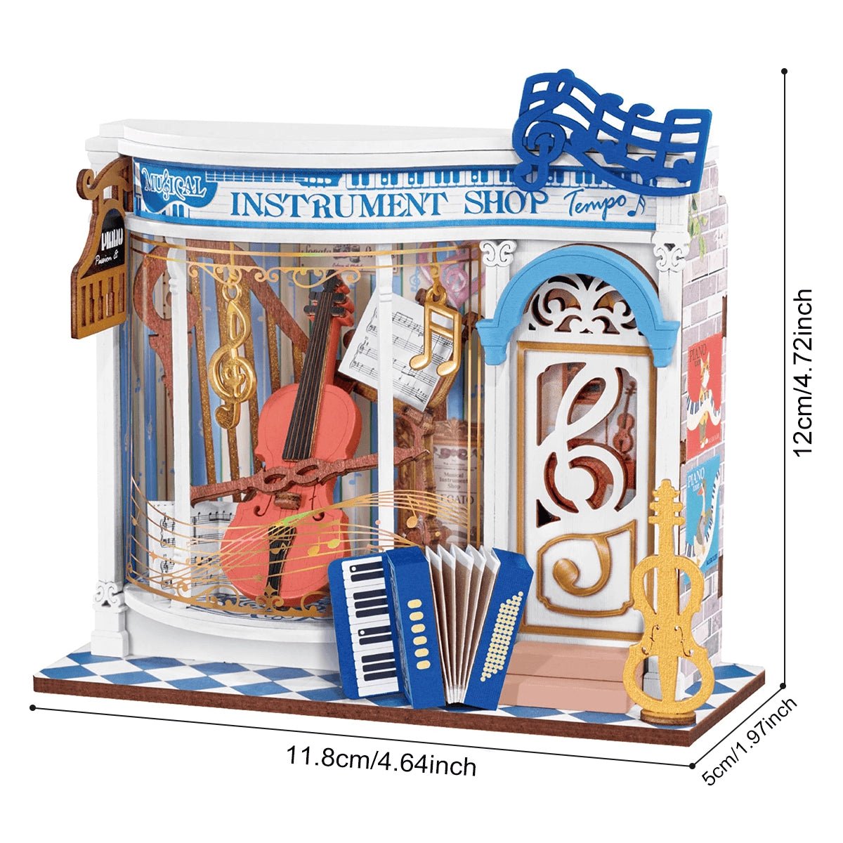 Rolife Melody Instrument Shop DIY Miniature Kit - Little Worlds