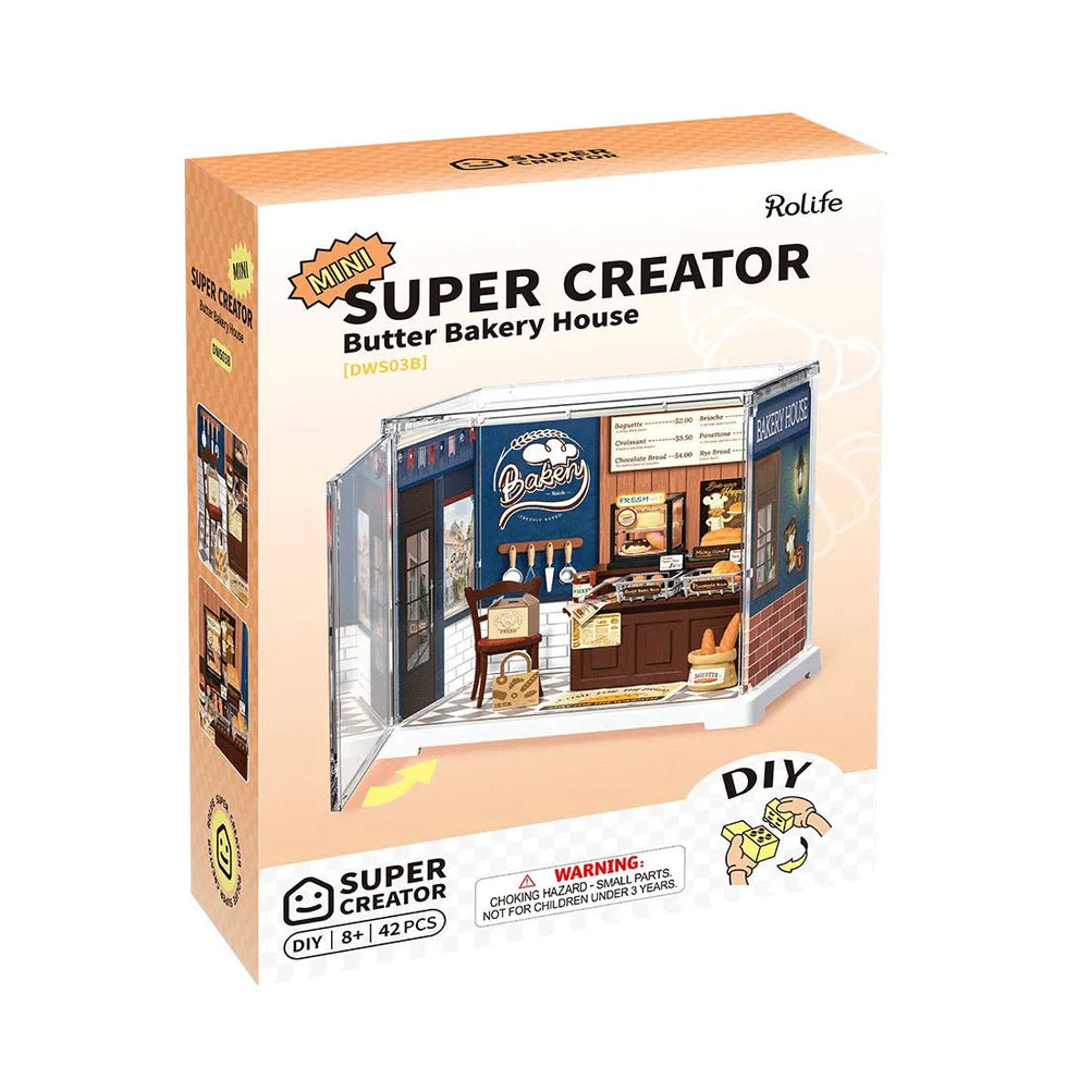 Rolife Mini Super Creator Butter Bakery DIY Miniature