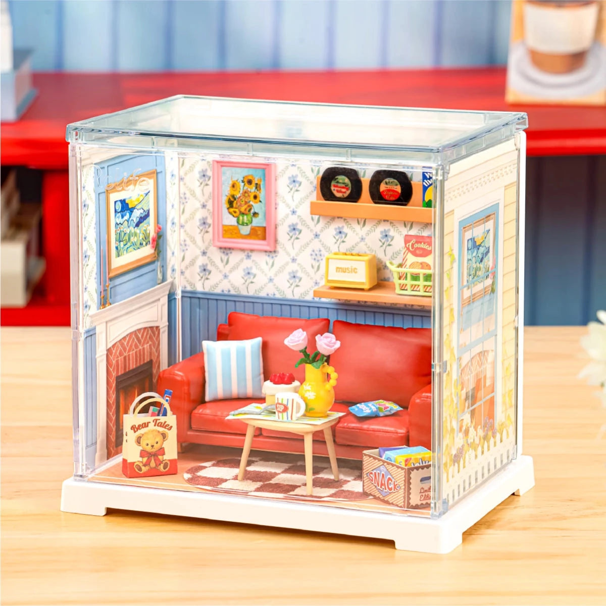 Rolife Mini Super Creator Country Blue Lounge DIY Miniature - Little Worlds