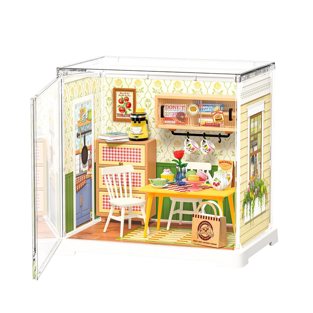 Rolife Mini Super Creator Floral Dining Room DIY Miniature - Little Worlds