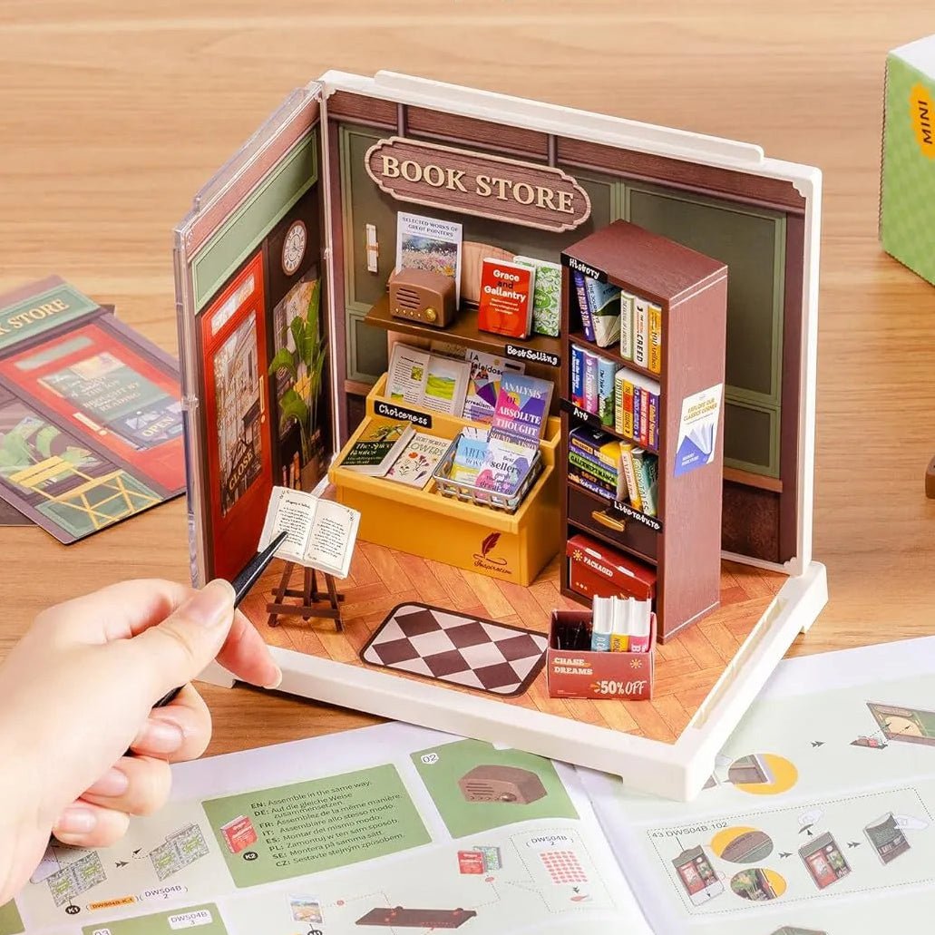 Rolife Mini Super Creator Memory Book Store DIY Miniature - Little Worlds