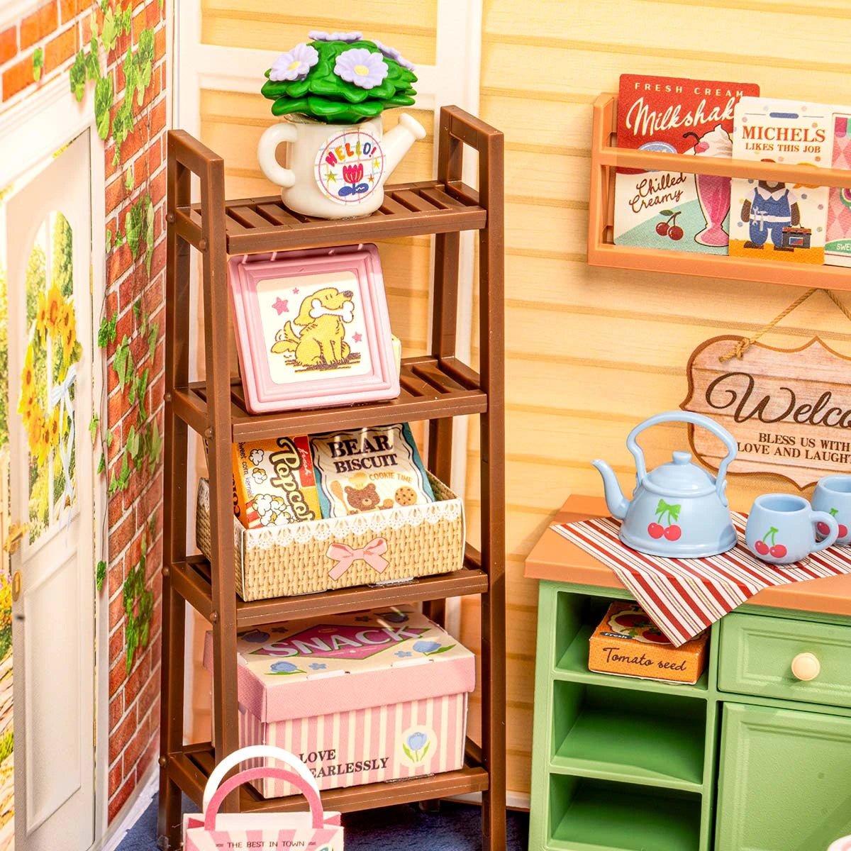 Rolife Mini Super Creator Sunshine Sip Porch DIY Miniature - Little Worlds