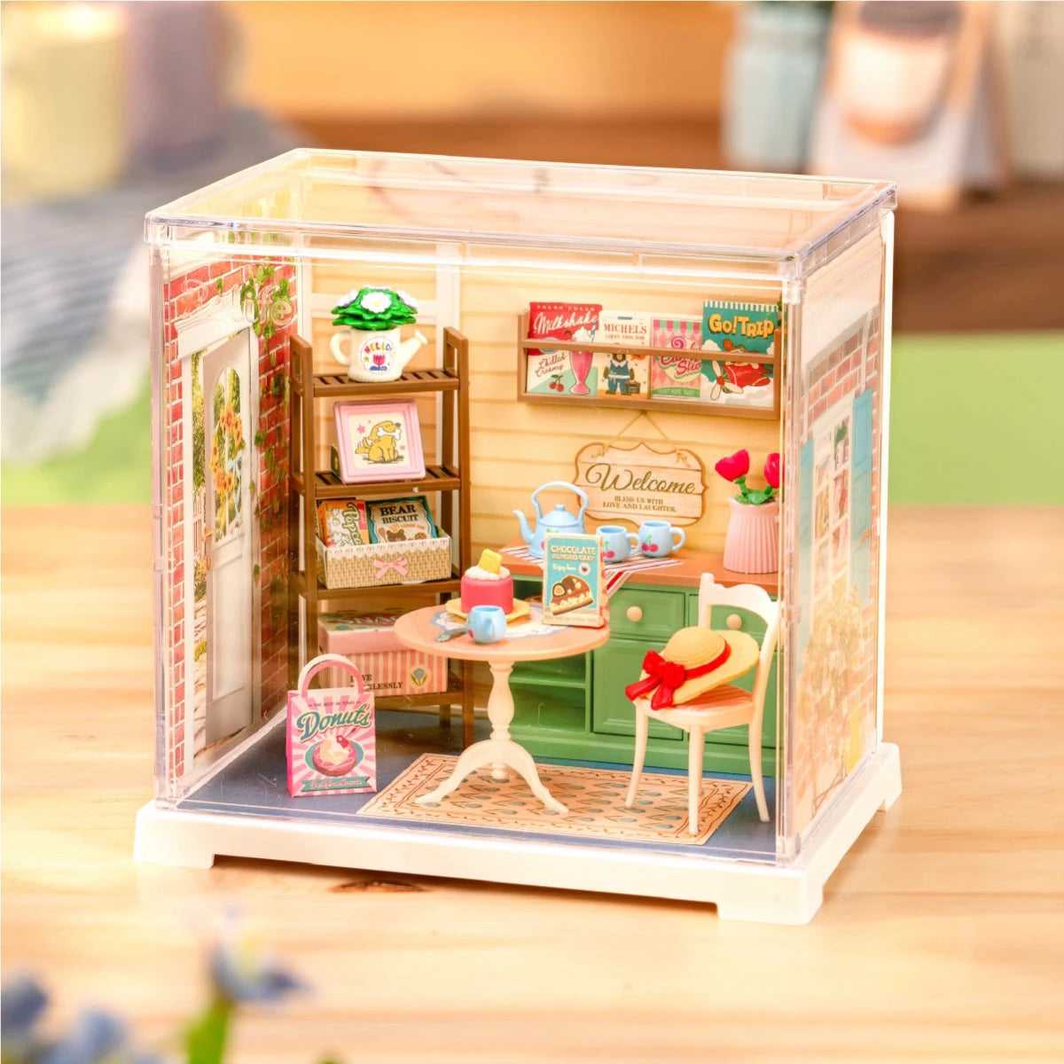 Rolife Mini Super Creator Sunshine Sip Porch DIY Miniature - Little Worlds