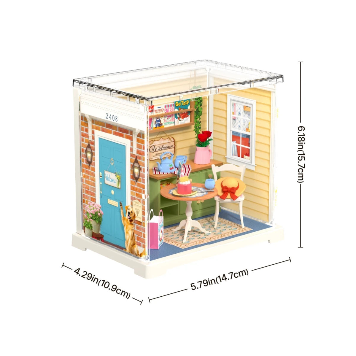Rolife Mini Super Creator Sunshine Sip Porch DIY Miniature - Little Worlds