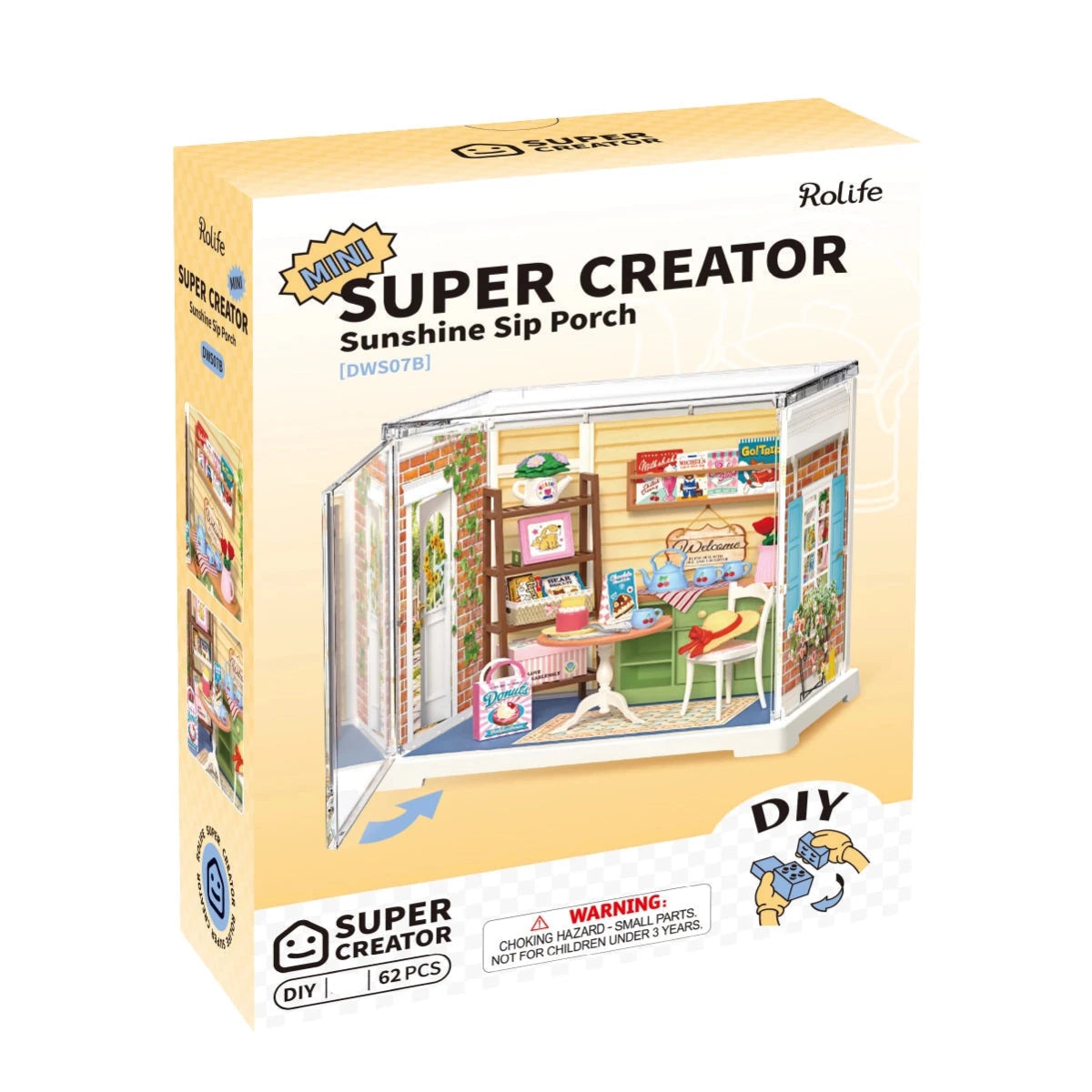 Rolife Mini Super Creator Sunshine Sip Porch DIY Miniature - Little Worlds