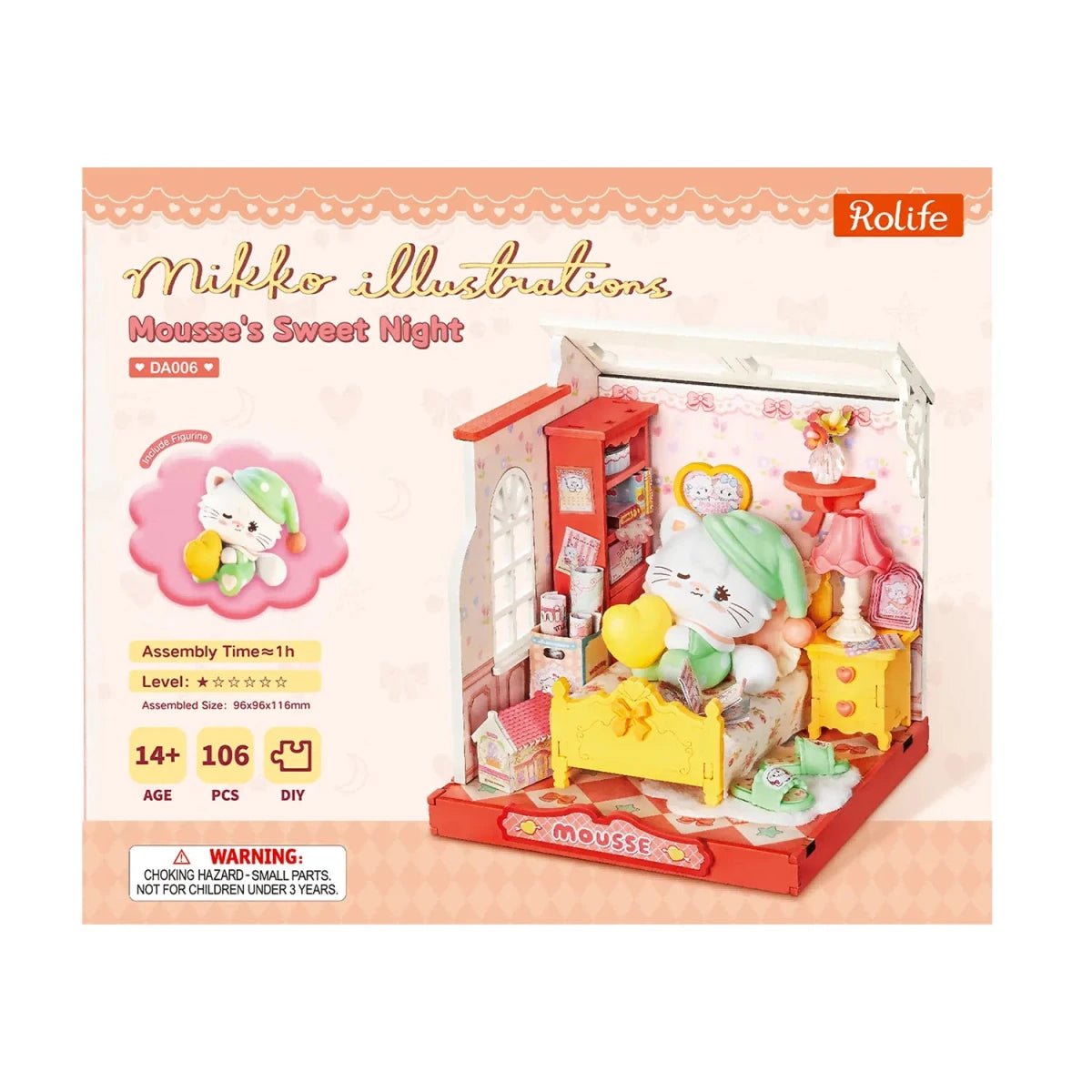 Rolife Mousse's Sweet Night DIY Miniature Kit - Little Worlds