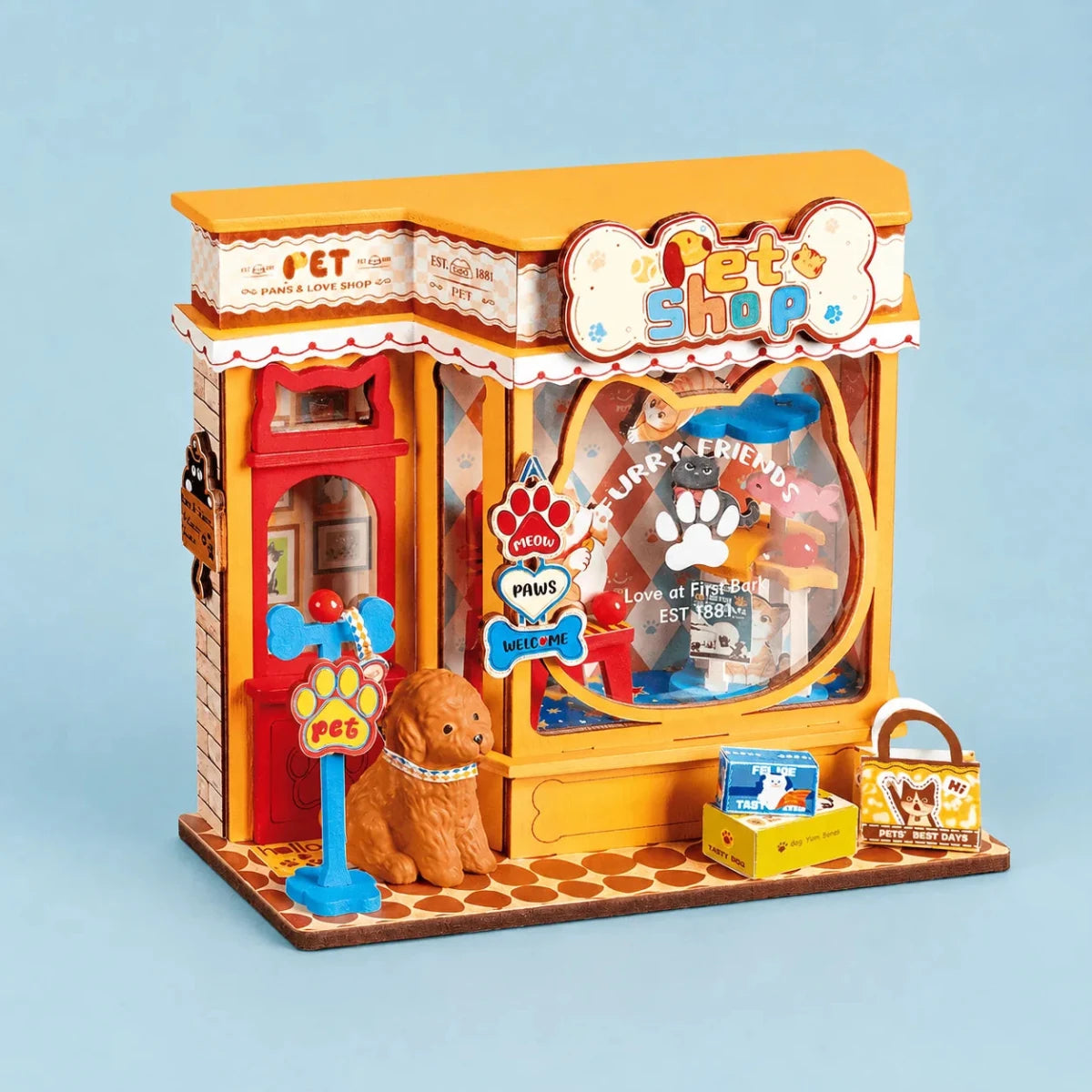 Rolife Pawfect Pet Shop DIY Miniature Kit - Little Worlds
