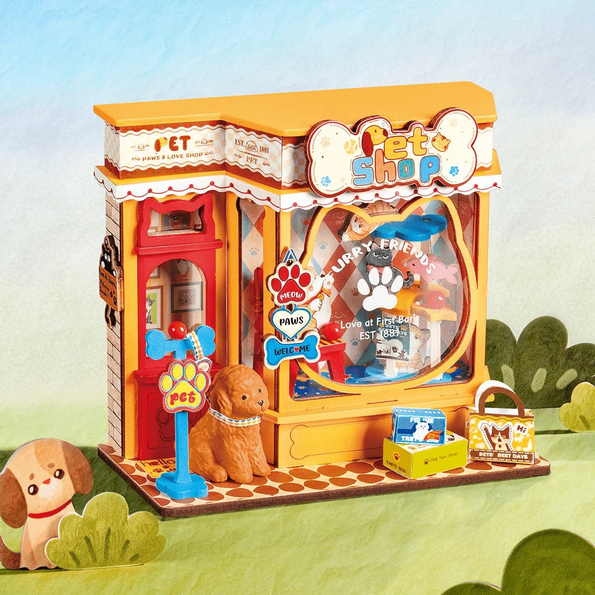 Rolife Pawfect Pet Shop DIY Miniature Kit - Little Worlds