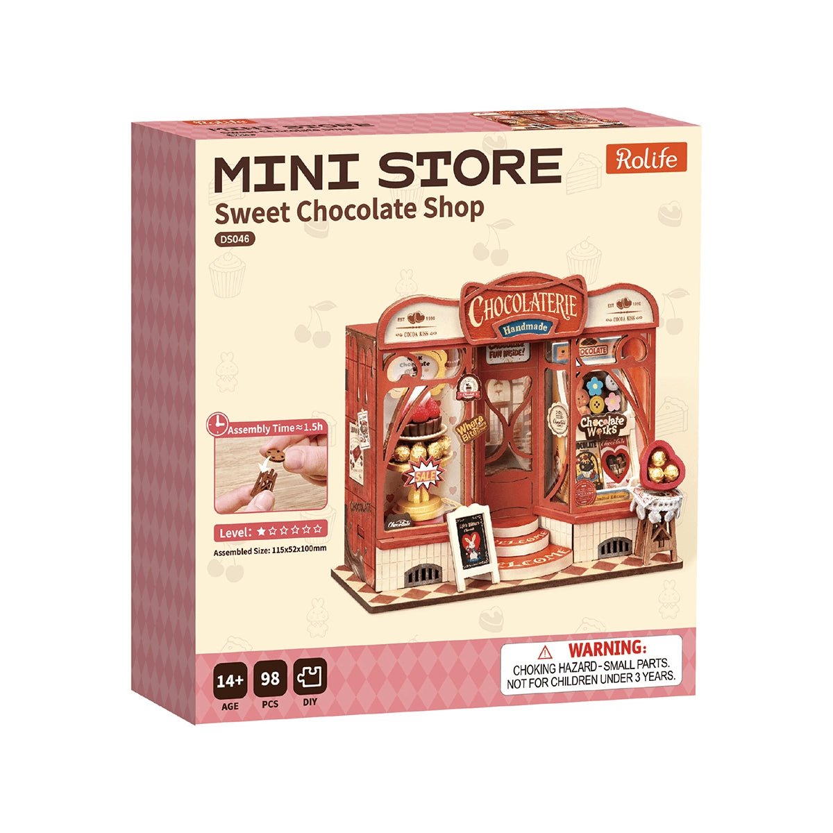 Rolife Sweet Chocolate Shop DIY Miniature Kit - Little Worlds