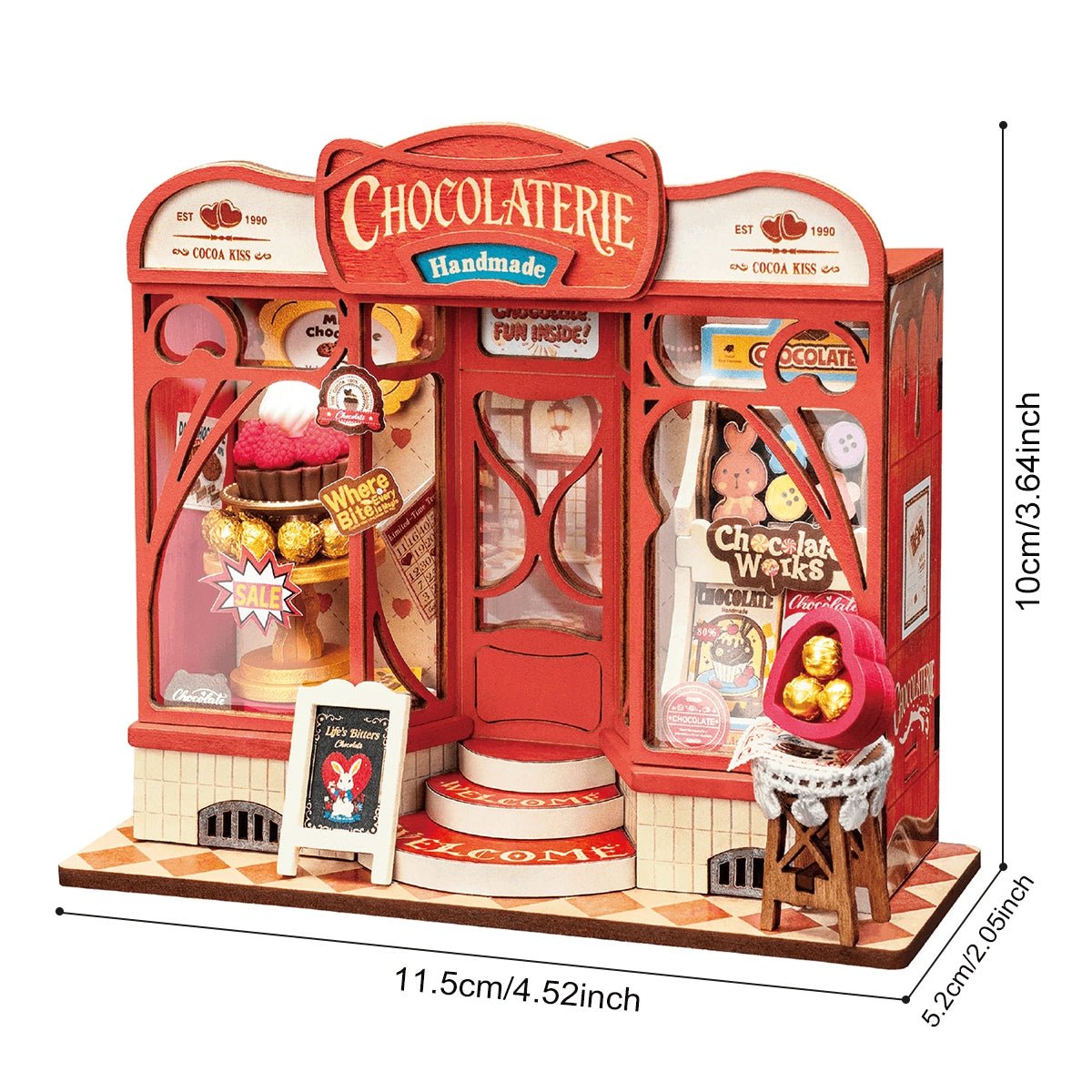 Rolife Sweet Chocolate Shop DIY Miniature Kit - Little Worlds