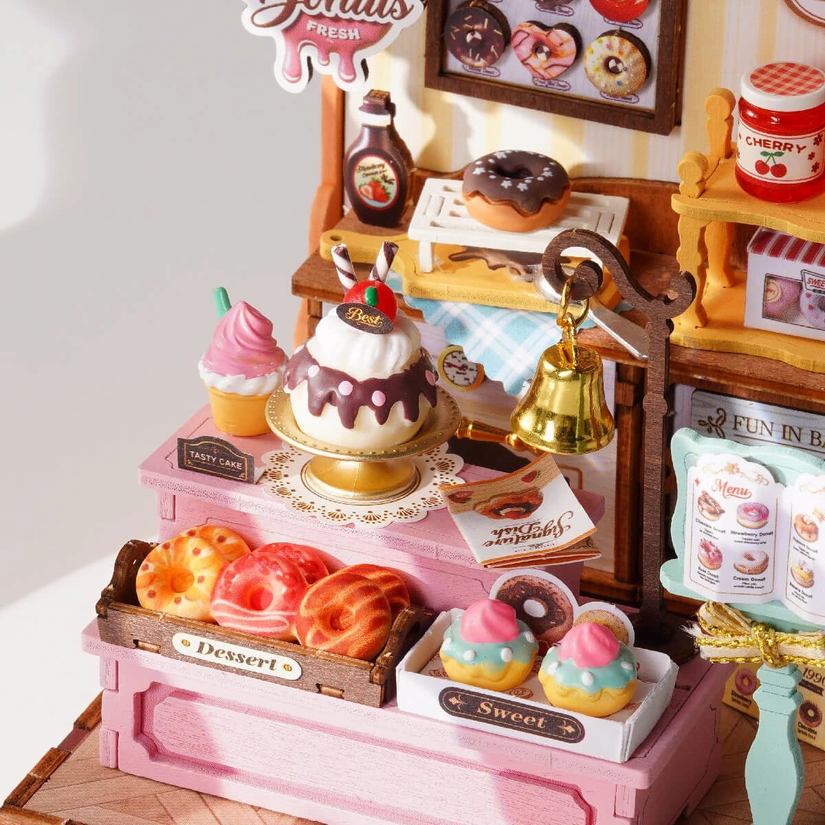 Rolife Sweetie's Donut Shop DIY Miniature Kit - Little Worlds