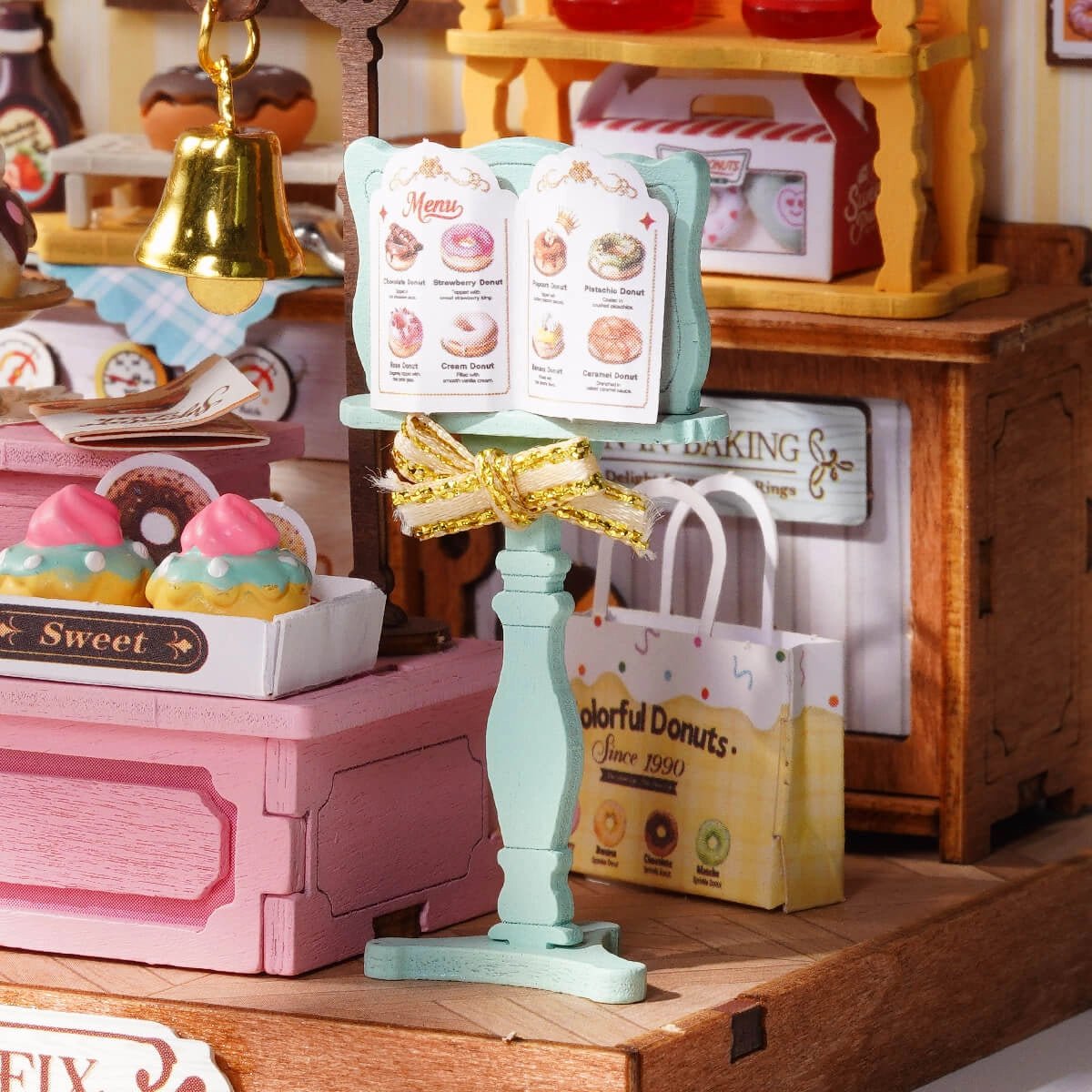Rolife Sweetie's Donut Shop DIY Miniature Kit - Little Worlds
