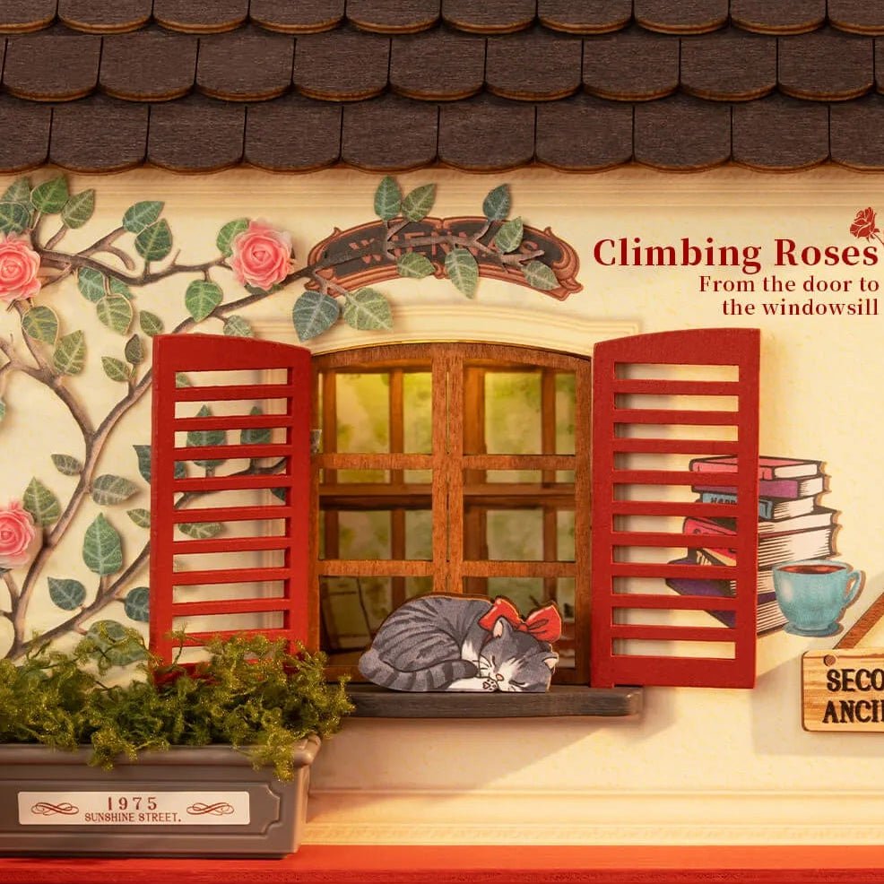 Rolife Vienna Bookstore DIY Miniature Model Kit - Little Worlds